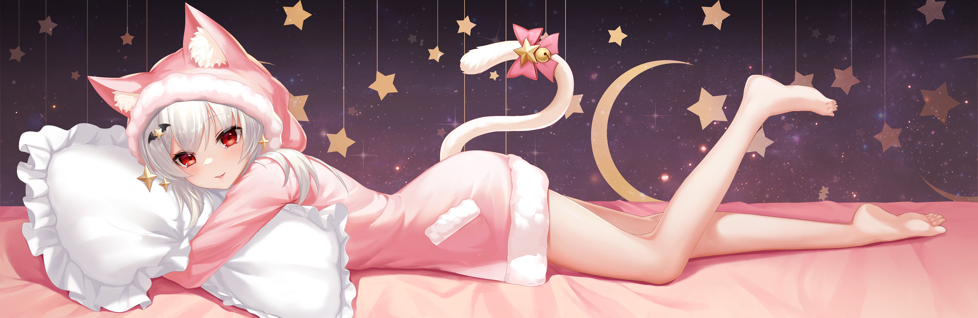 animal_ears dakimakura nekomimi pajama sramy tail