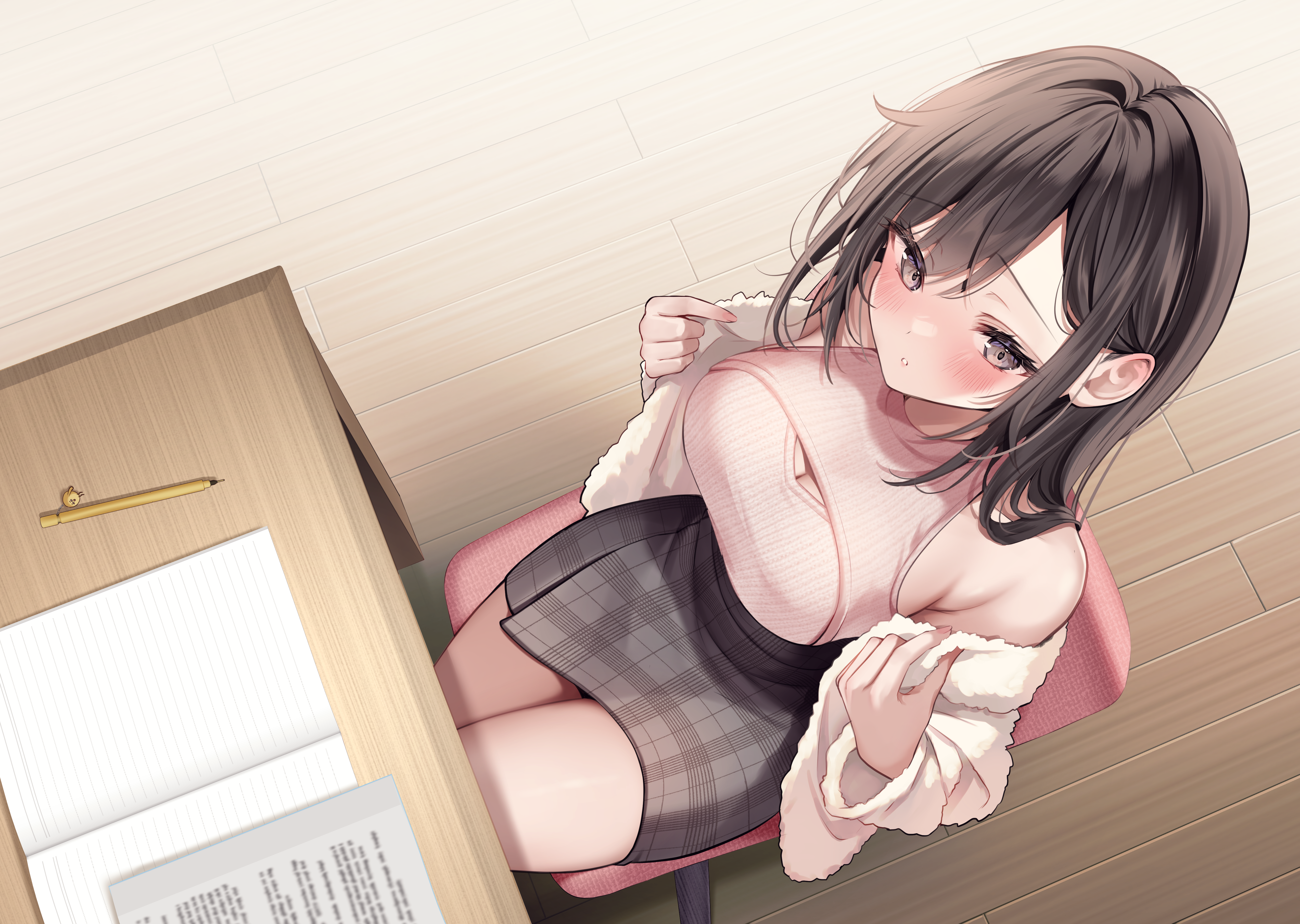 no_bra shiraishi_haruhi sweater undressing yuga-
