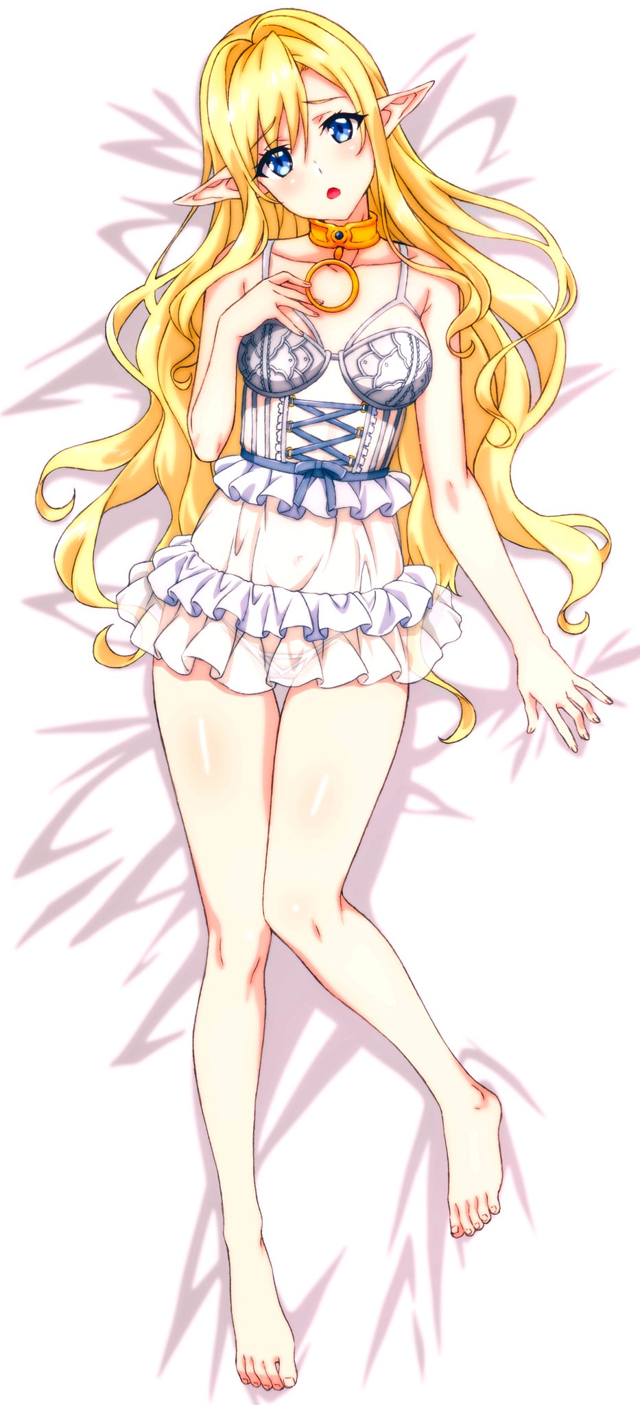 dakimakura elf isekai_meikyuu_de_harem_wo lingerie pantsu pointy_ears rutina see_through watanabe_yoshihiro