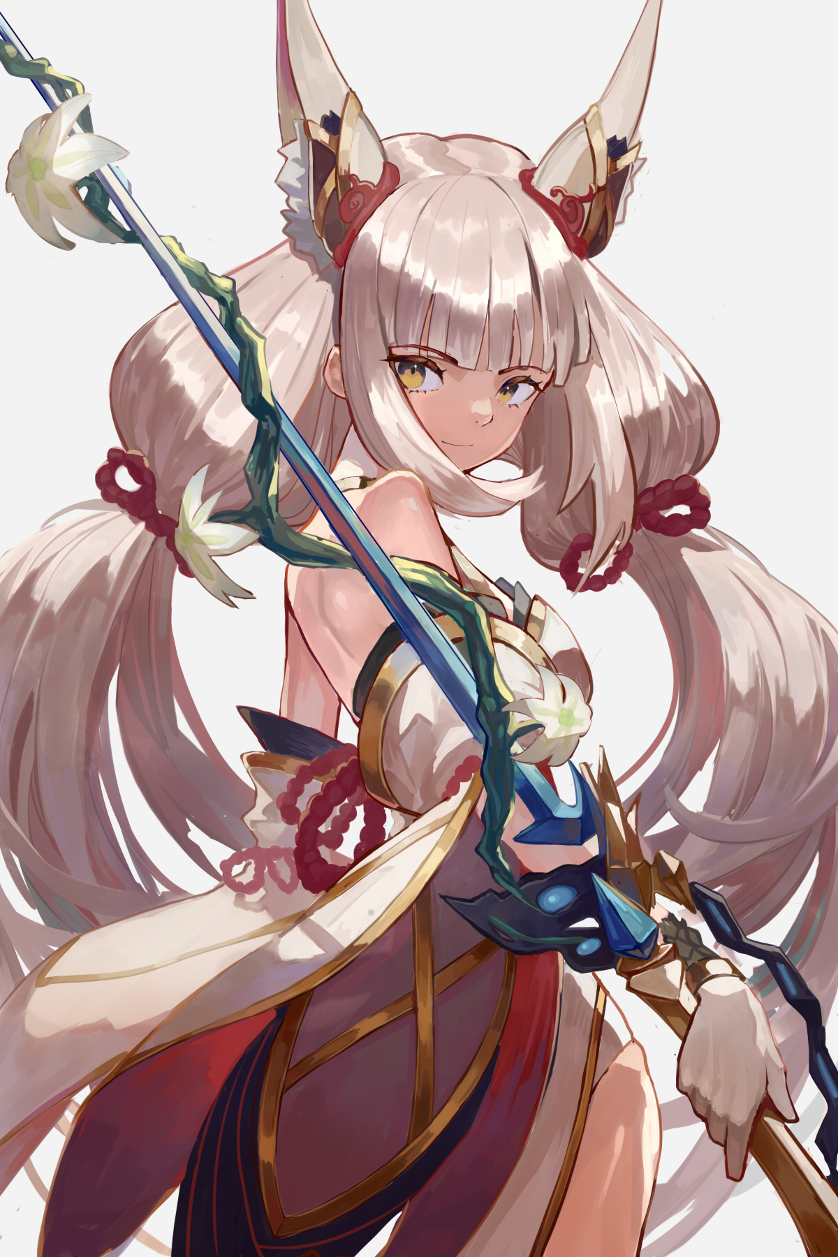 animal_ears armor niyah niyah_(blade) vic weapon xenoblade_(series) xenoblade_2