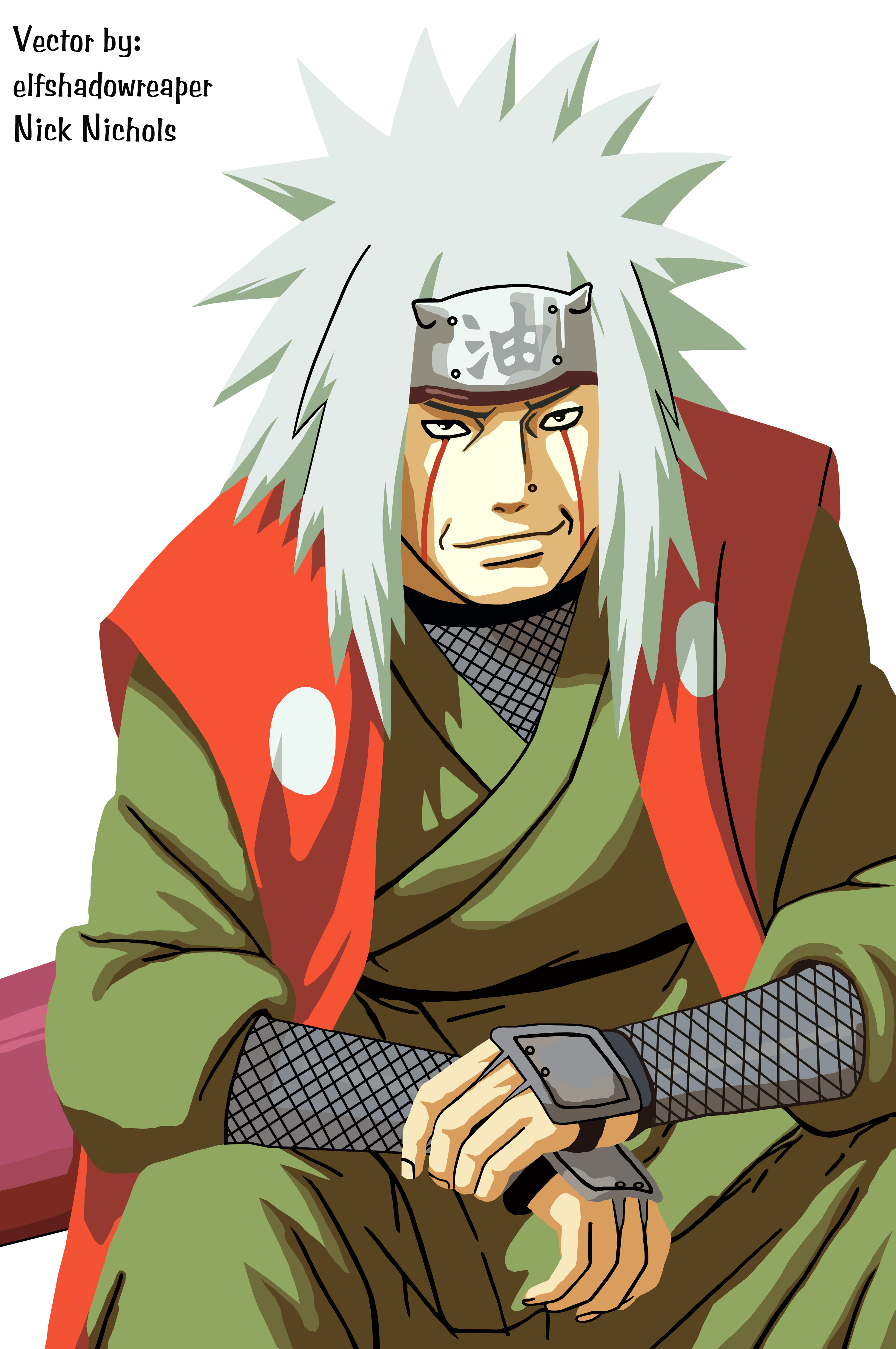 jiraiya male naruto vector_trace watermark