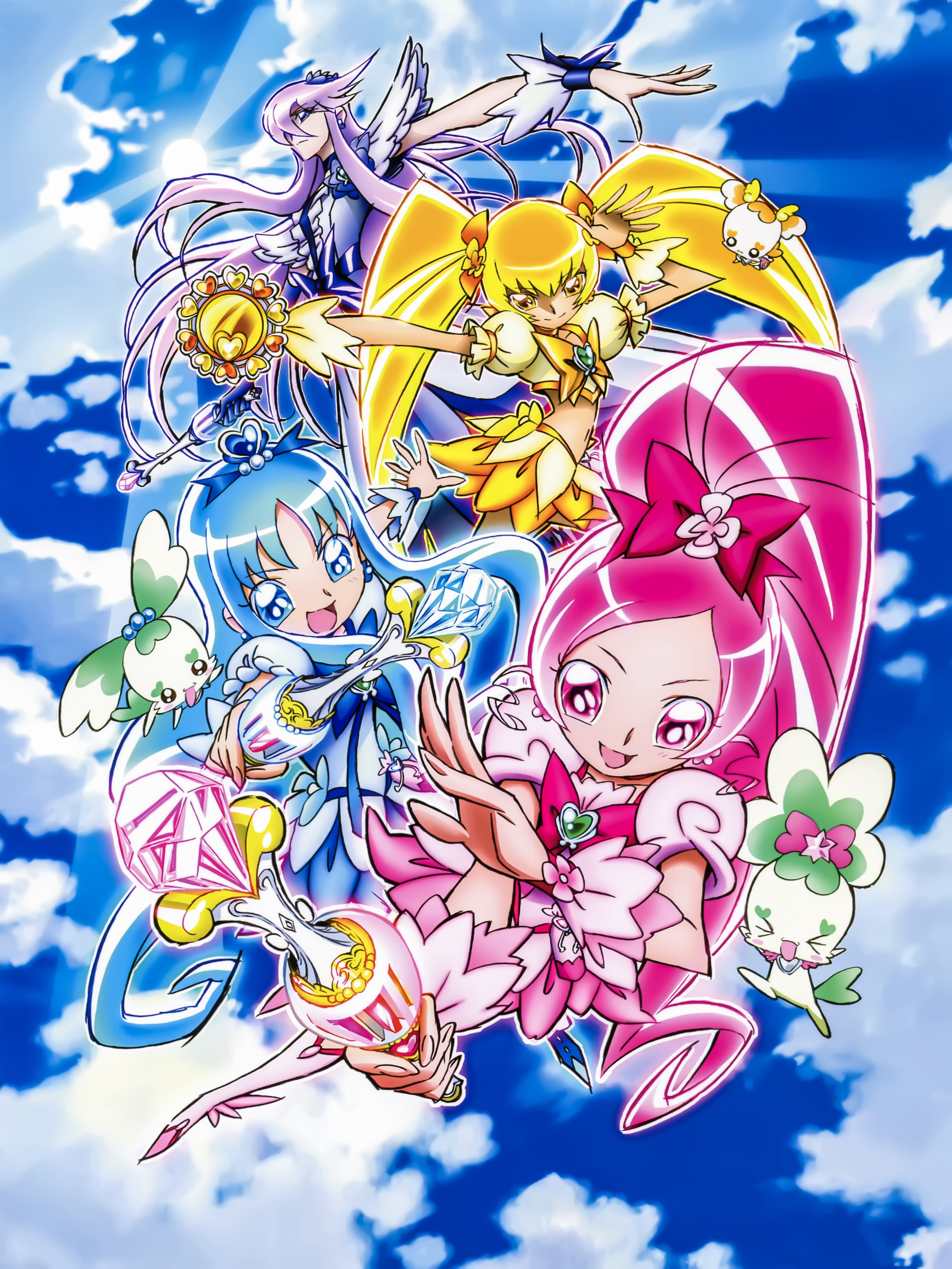 chypre coffret hanasaki_tsubomi heartcatch_pretty_cure! kurumi_erika myoudouin_itsuki potpourri_(precure) pretty_cure tsukikage_yuri umakoshi_yoshihiko weapon