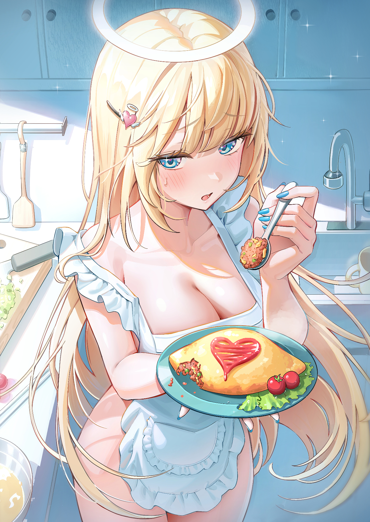 halo kira_(kira78718520) naked_apron