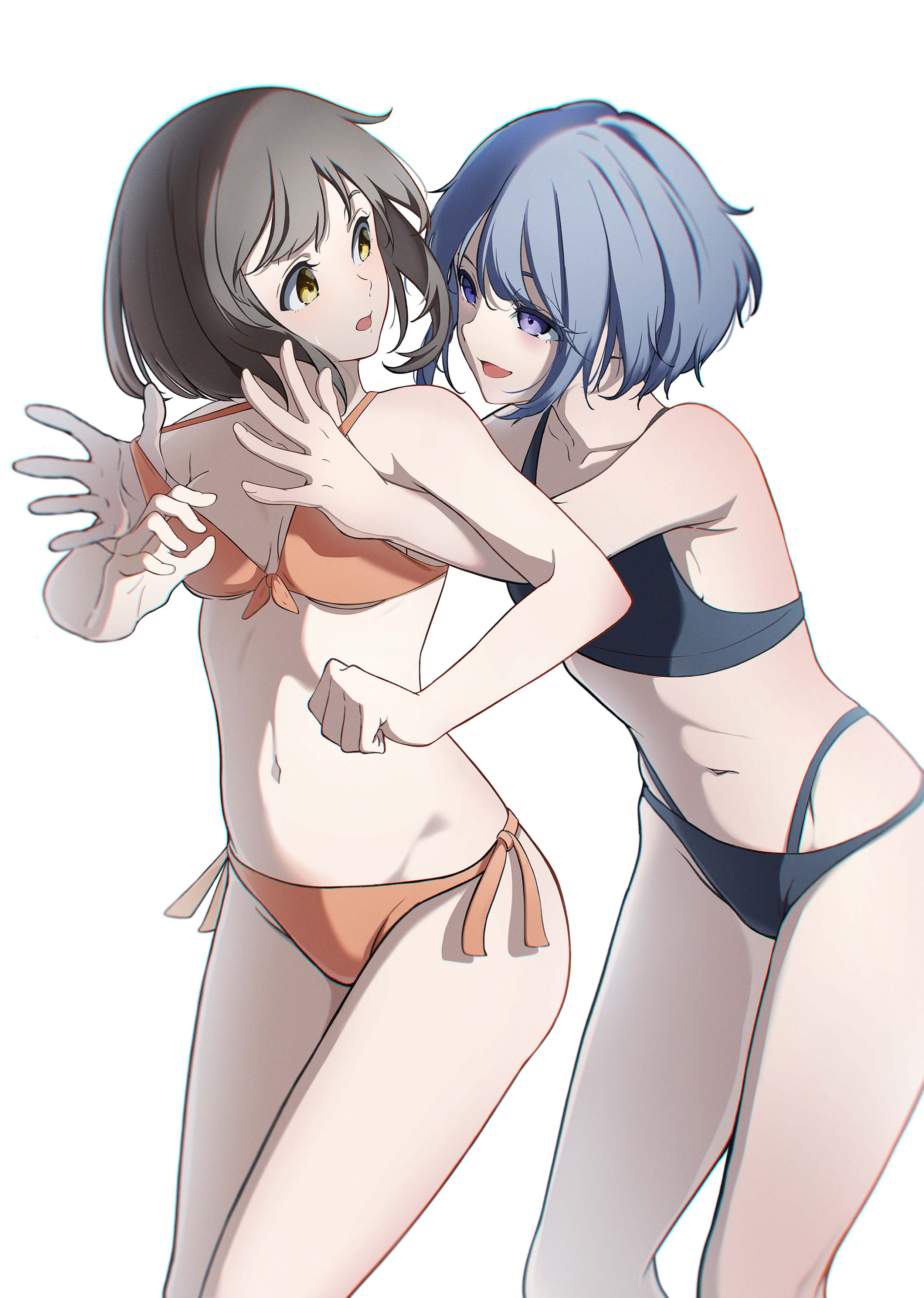 bikini makoto_o swimsuits undressing yuri