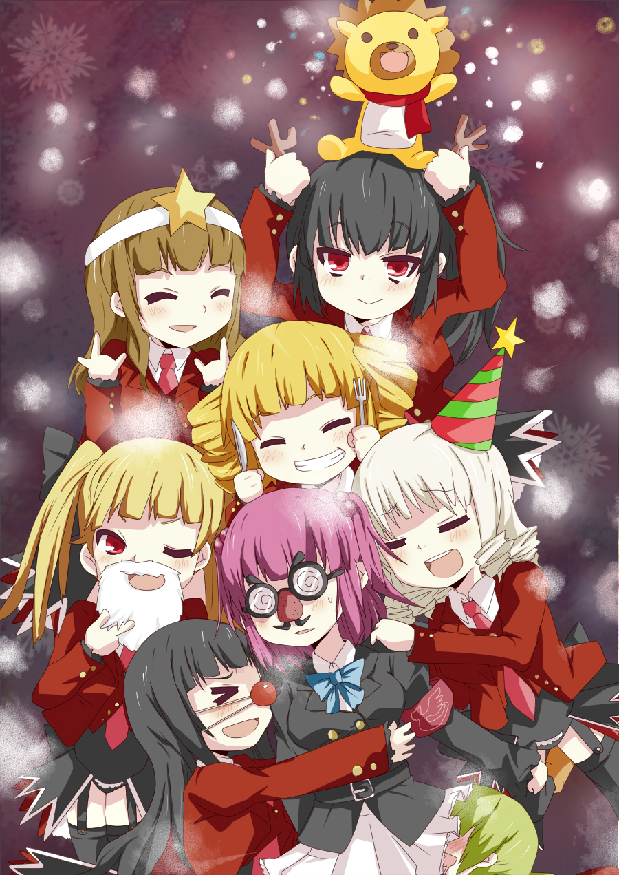 asmodeus beelzebub belphegor christmas leviathan lucifer mammon pun2 sakutarou satan umineko_no_naku_koro_ni ushiromiya_ange