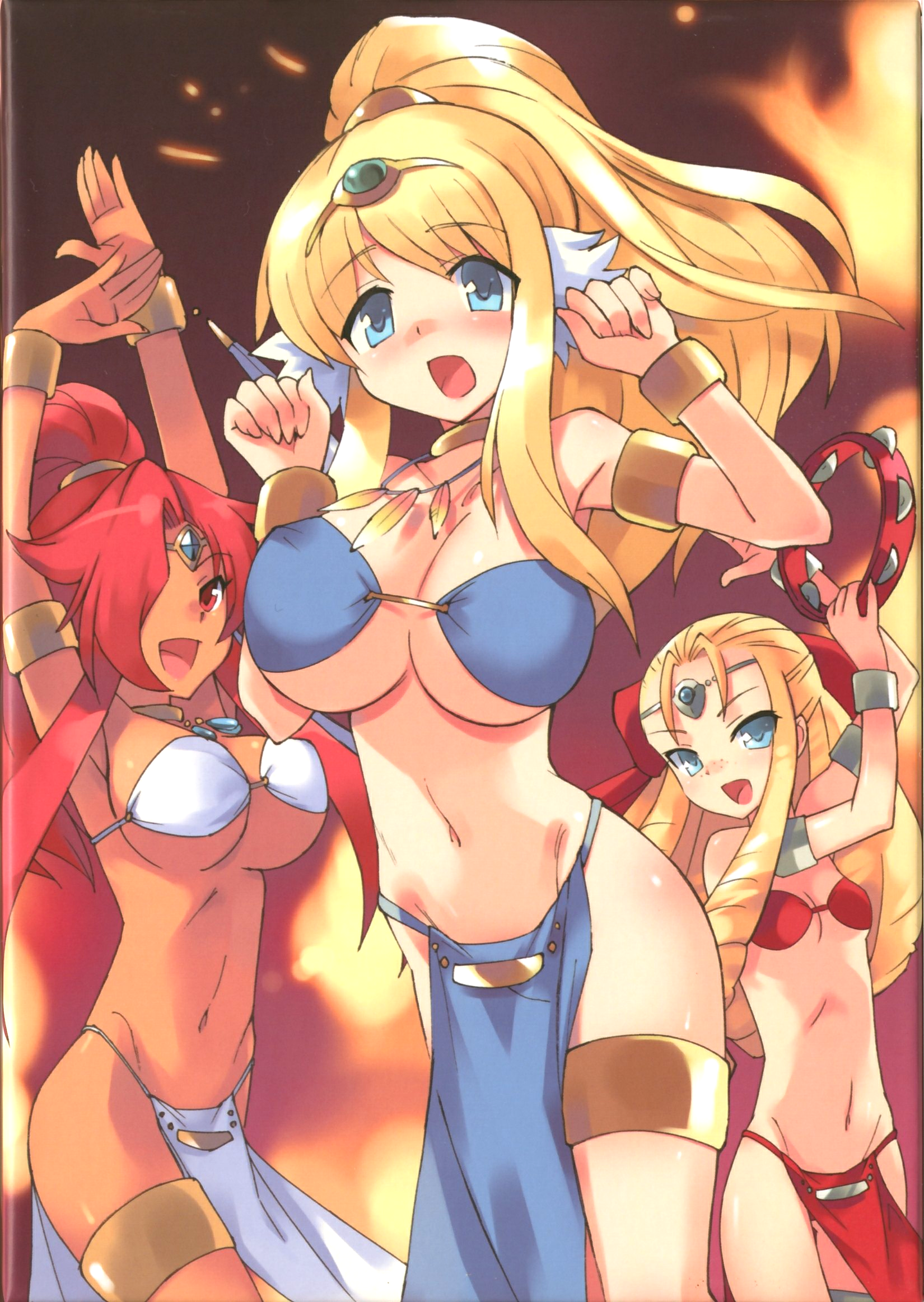 bikini_top binding_discoloration cleavage kirche montmorency swimsuits tiffania usatsuka_eiji zero_no_tsukaima