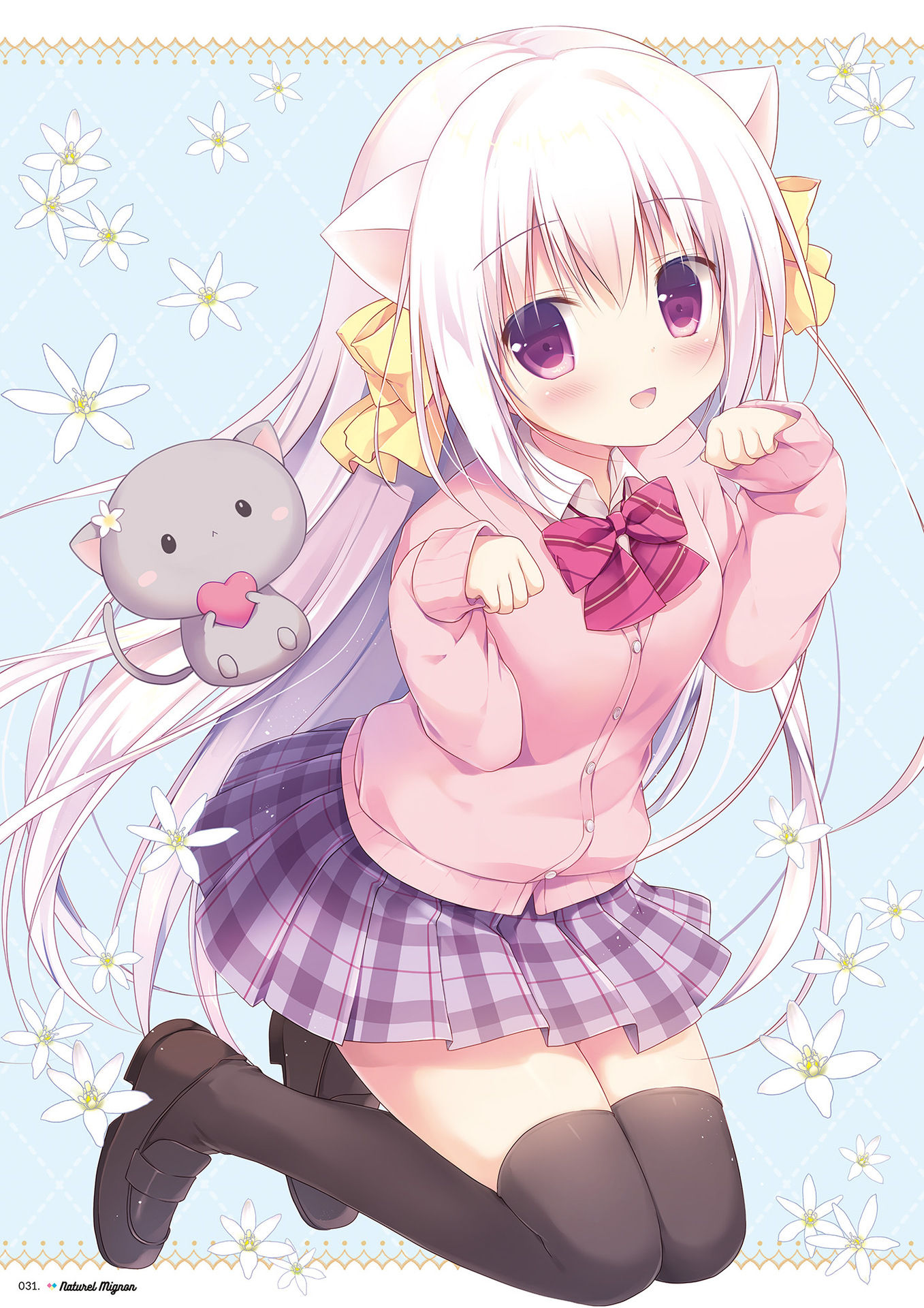 animal_ears canvas+garden inae_koron miyasaka_naco neko nekomimi seifuku sweater thighhighs