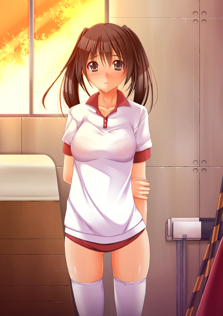 chiro gym_uniform thighhighs