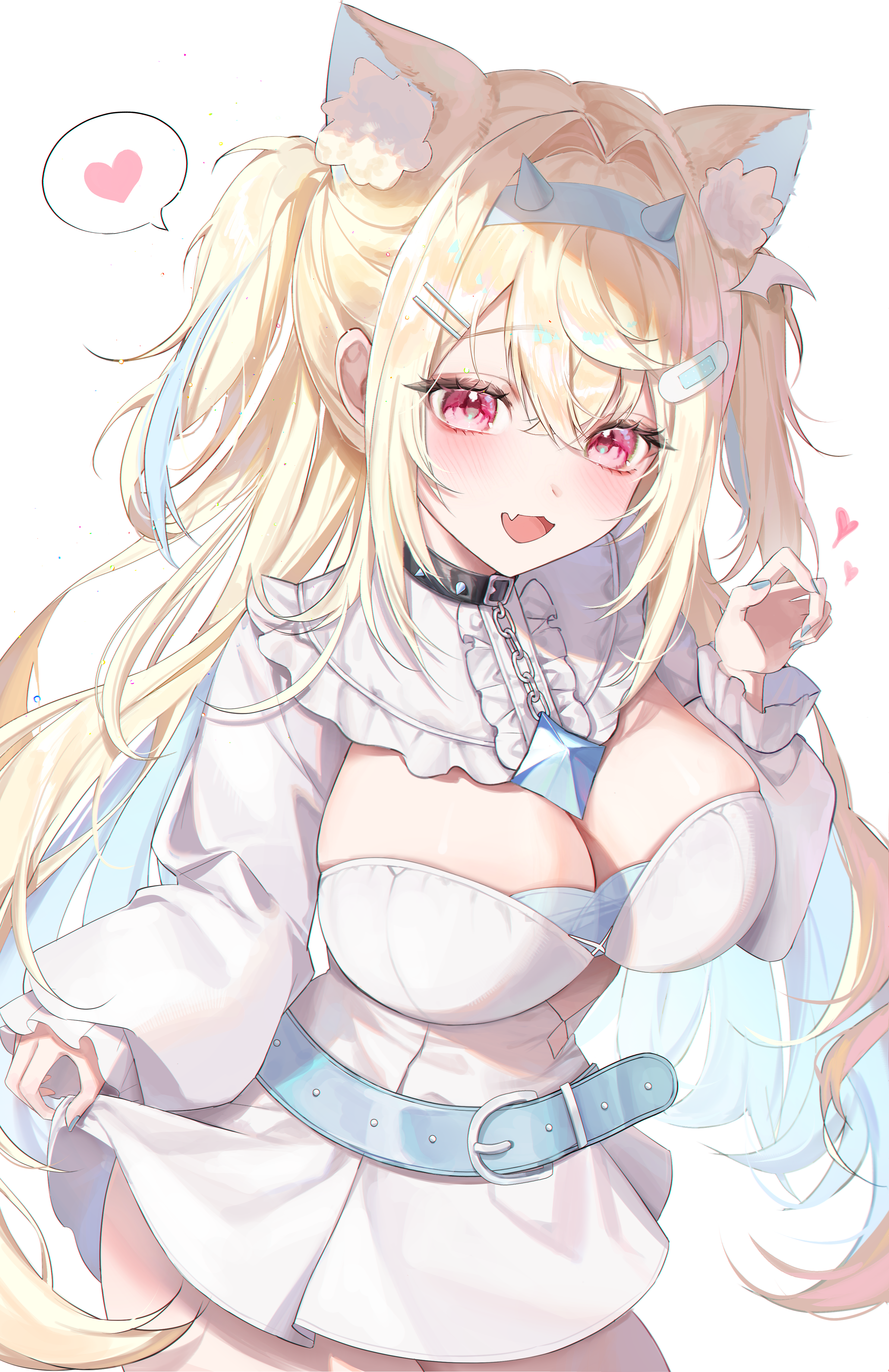 animal_ears damoong fuwawa_abyssgard hololive hololive_english inumimi no_bra skirt_lift