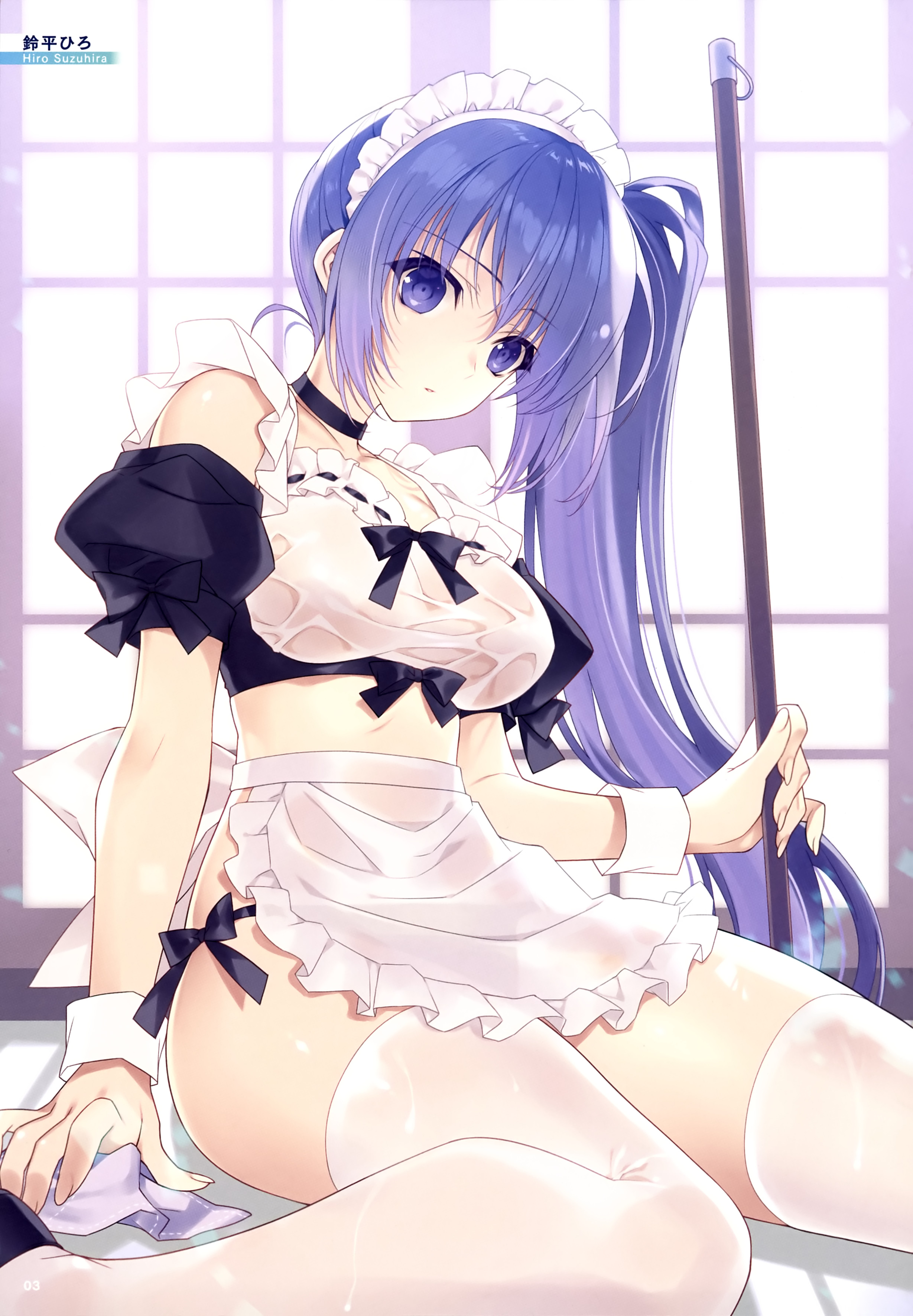 maid see_through suzuhira_hiro thighhighs wet wet_clothes
