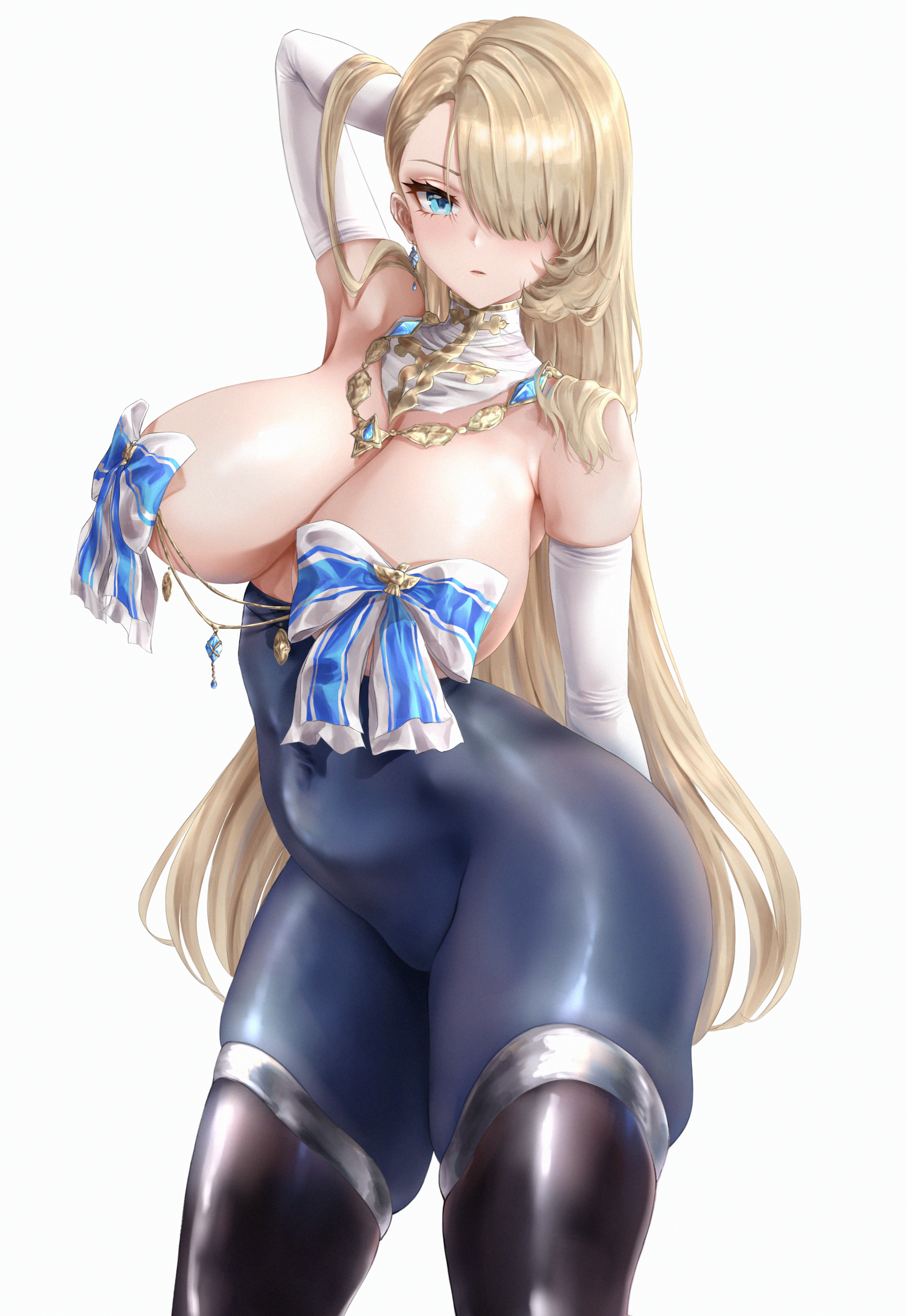 breasts brown_dust_ii nijisatara no_bra pasties wilhelmina_(brown_dust_ii)
