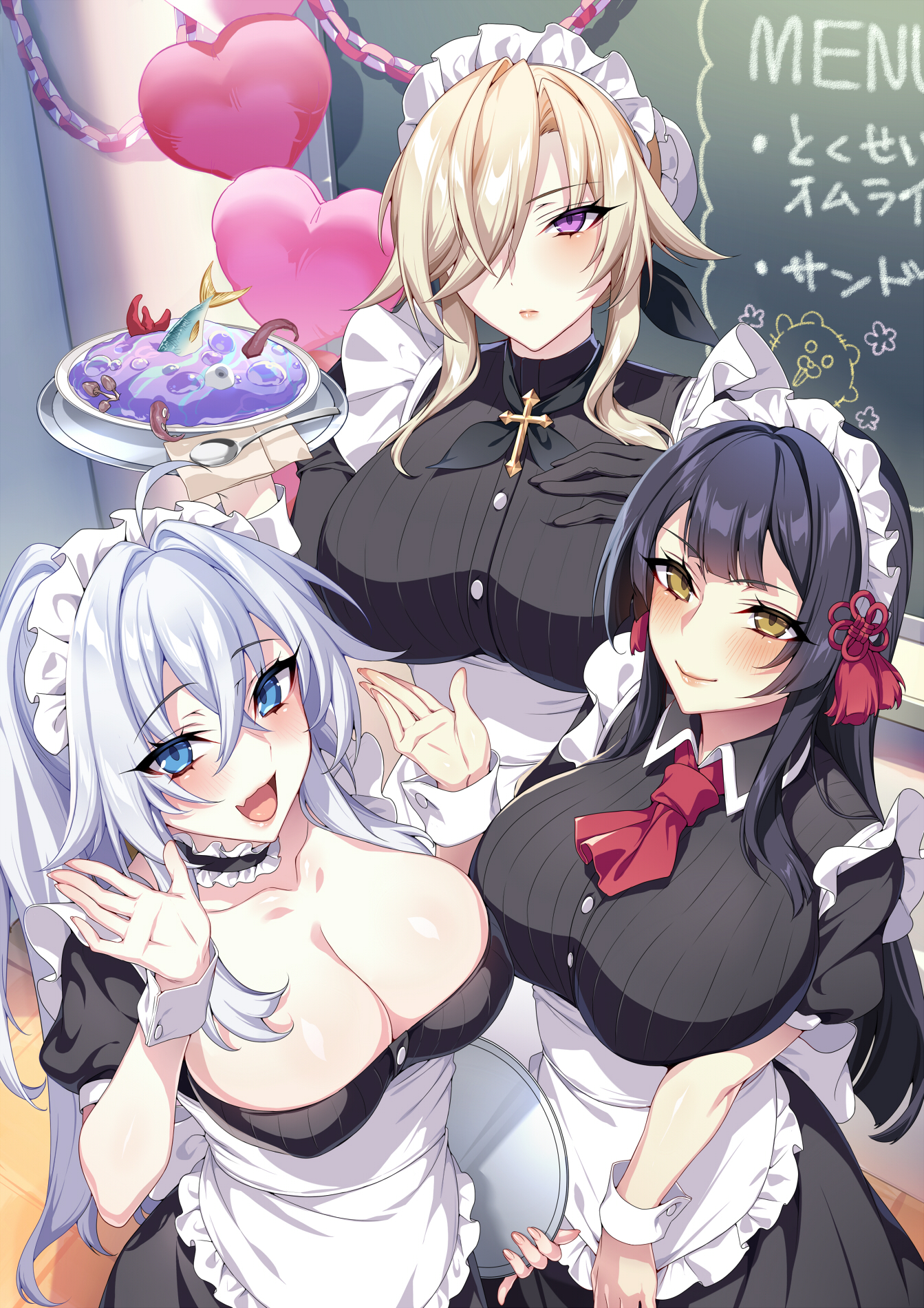 maid no_bra puu_no_puupuupuu puuzaki_puuna waitress