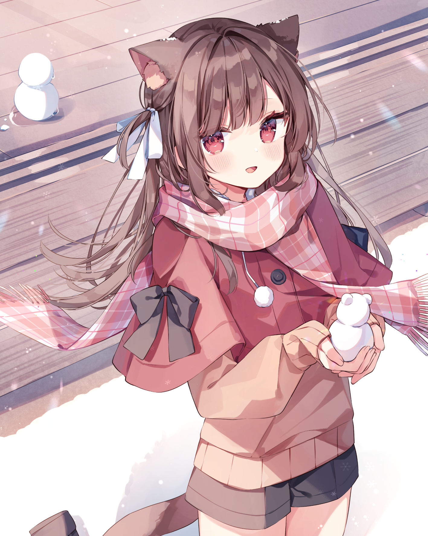 animal_ears nekomimi pirorikin sweater tail