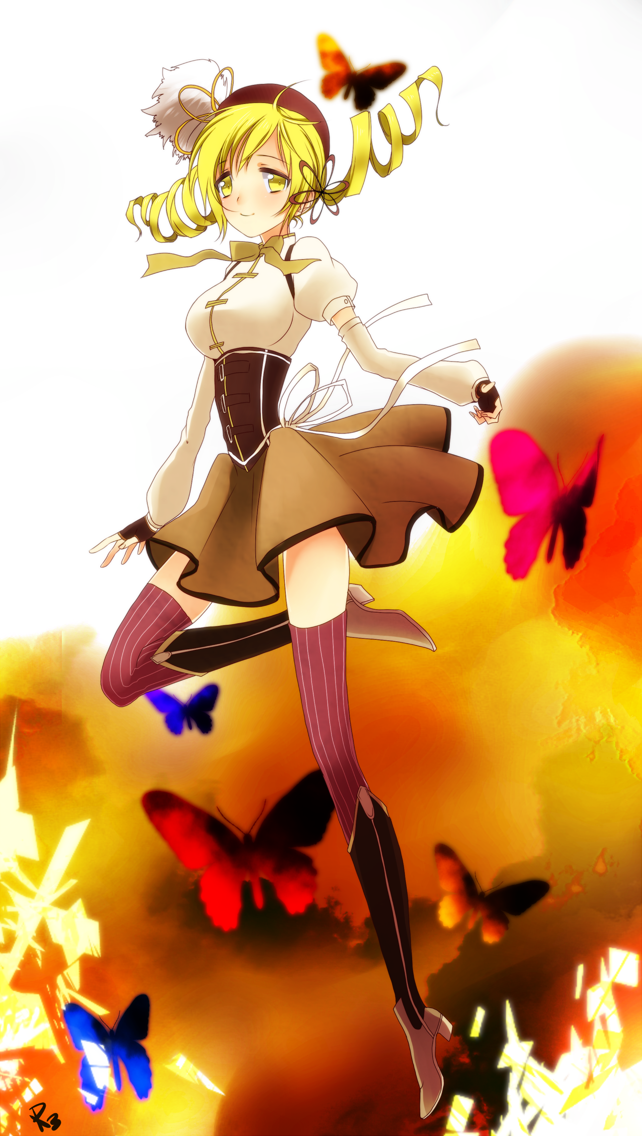 cougar mahou_shoujo_madoka_magica thighhighs tomoe_mami