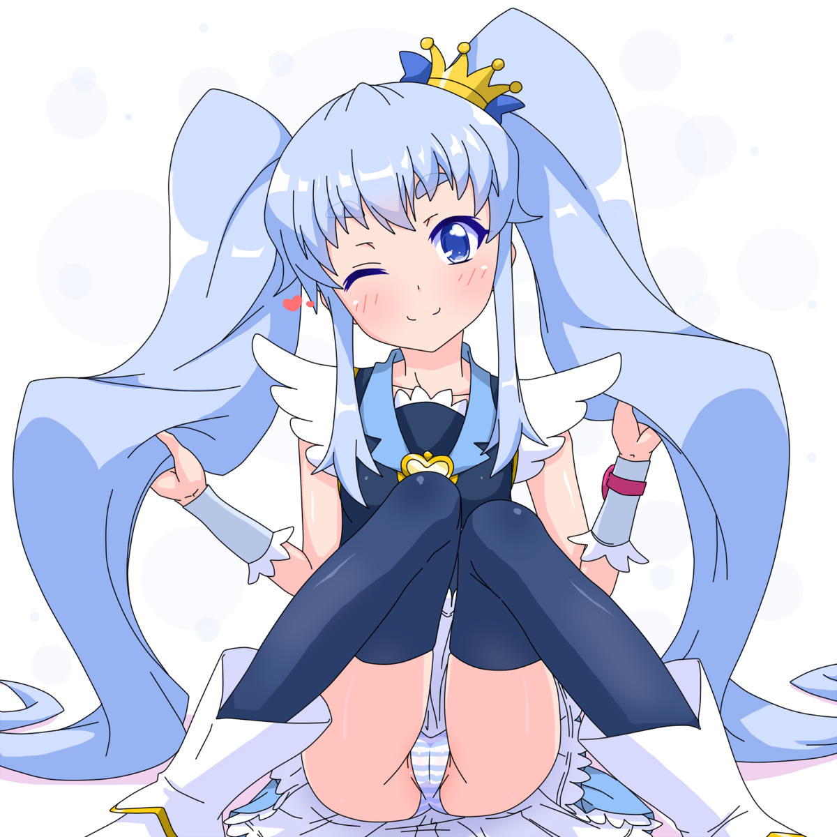 cameltoe dress happiness_charge_precure! k10k pantsu pretty_cure shimapan shirayuki_hime_(precure) thighhighs