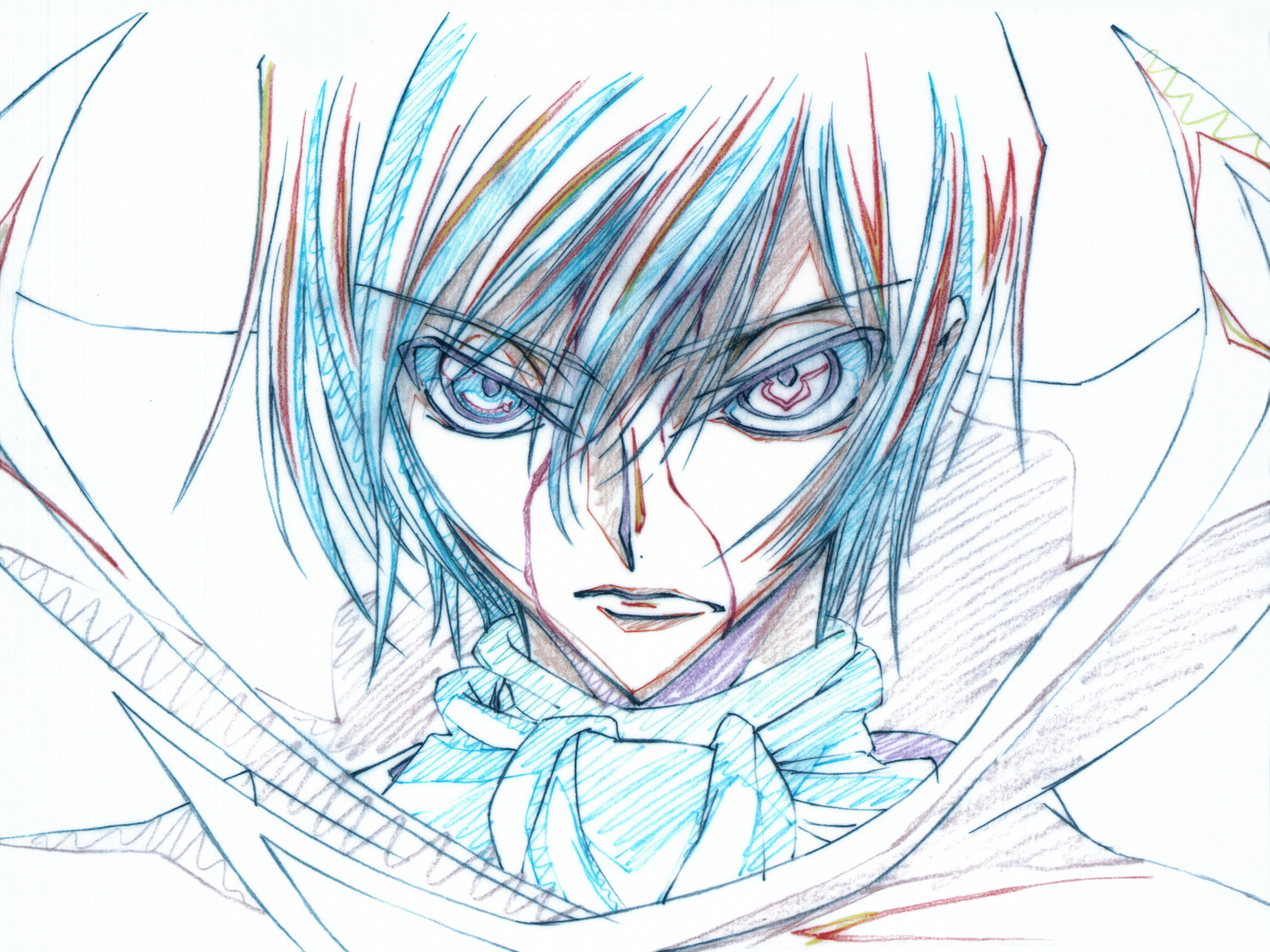 I tried drawing Lelouch in hype for the new movie  rCodeGeass