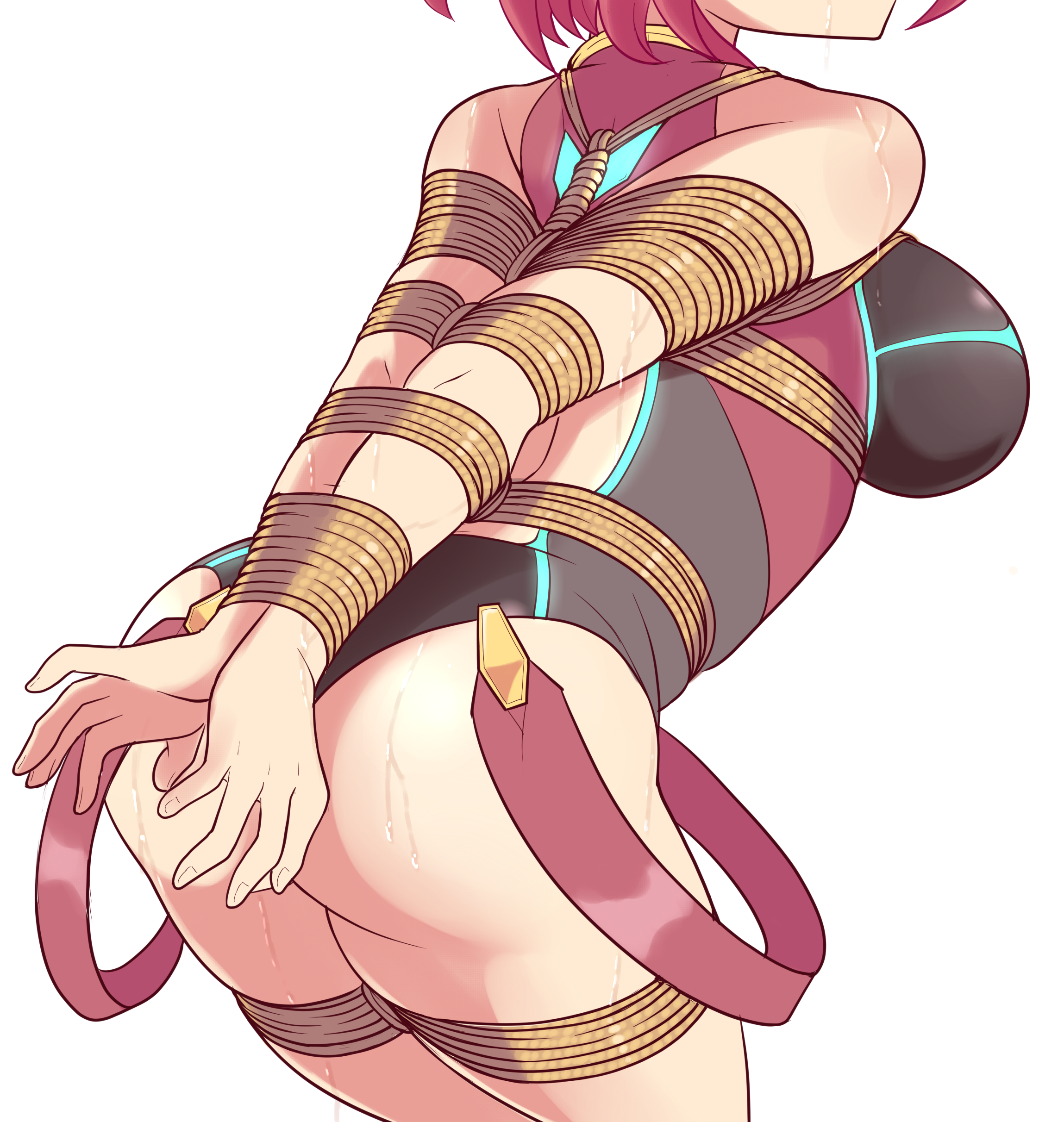 ass bagelbomb bondage homura_(xenoblade_2) swimsuits xenoblade_(series) xenoblade_2