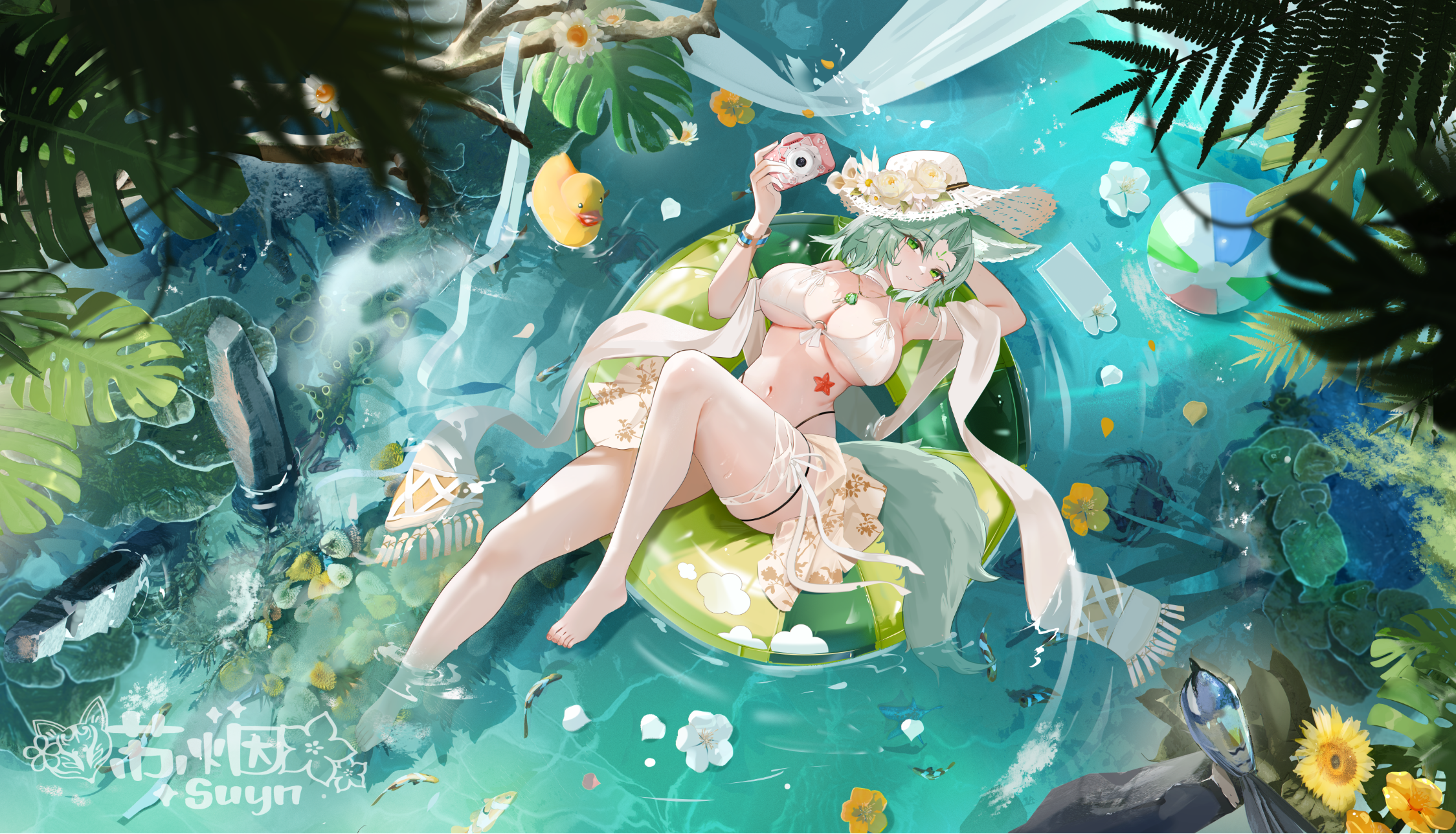animal_ears bikini garter swimsuits tagme