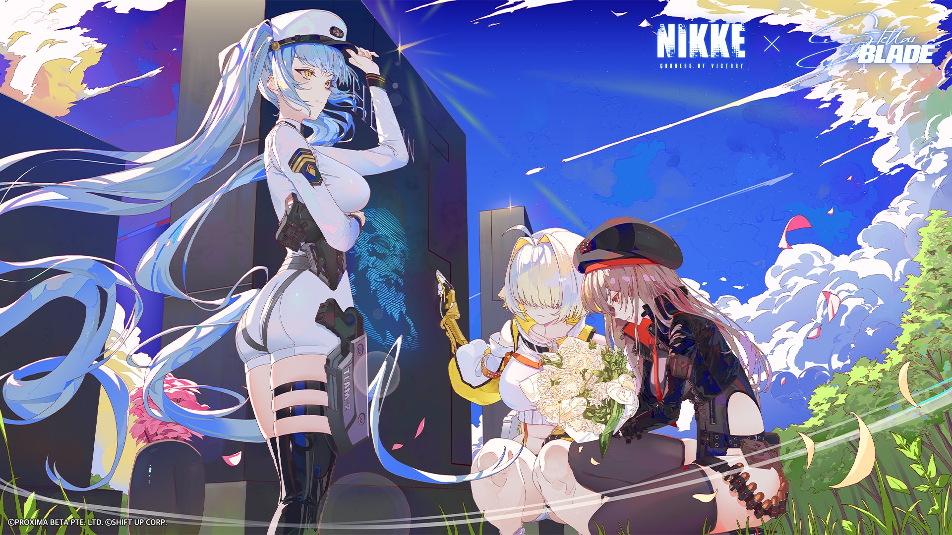 elegg garter goddess_of_victory:_nikke gun privaty rapi_(nikke) stellar_blade tagme thighhighs uniform wallpaper