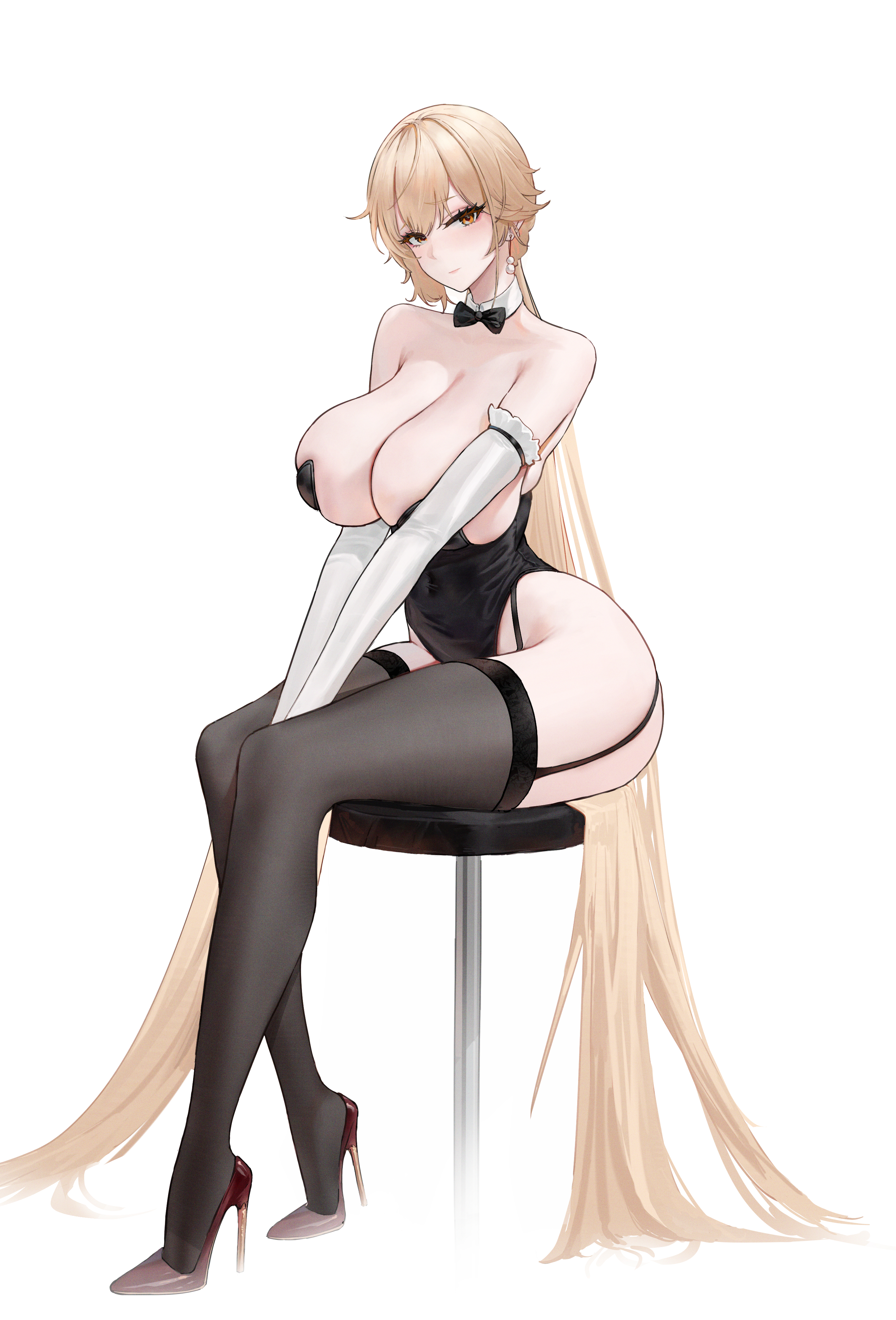 girls_frontline girls_frontline_2:_exilium groza heels leotard no_bra ots-14_(girls_frontline) stockings thighhighs zxllr