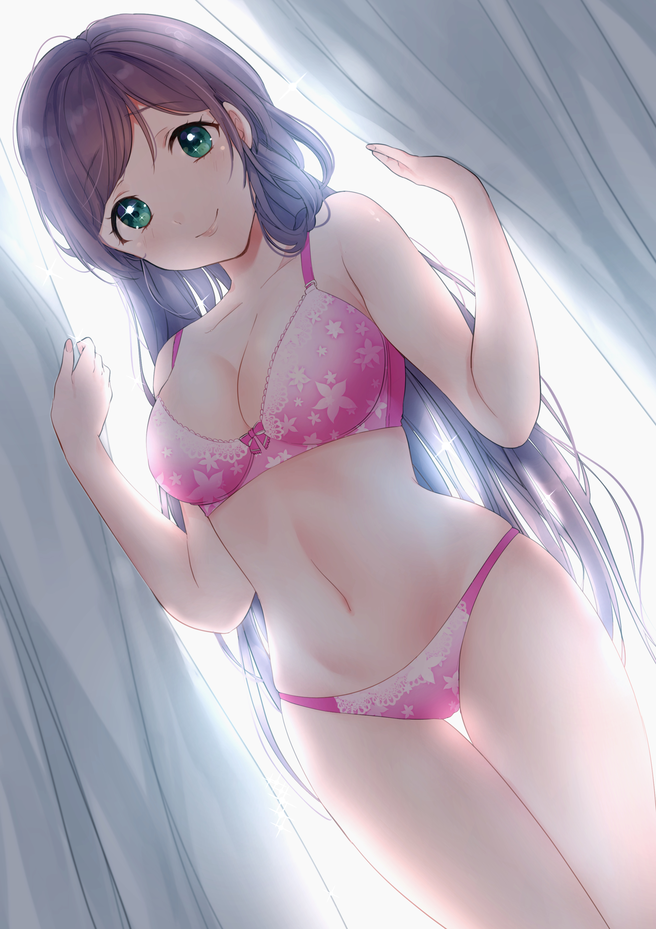 bra cleavage kazepana love_live! pantsu toujou_nozomi