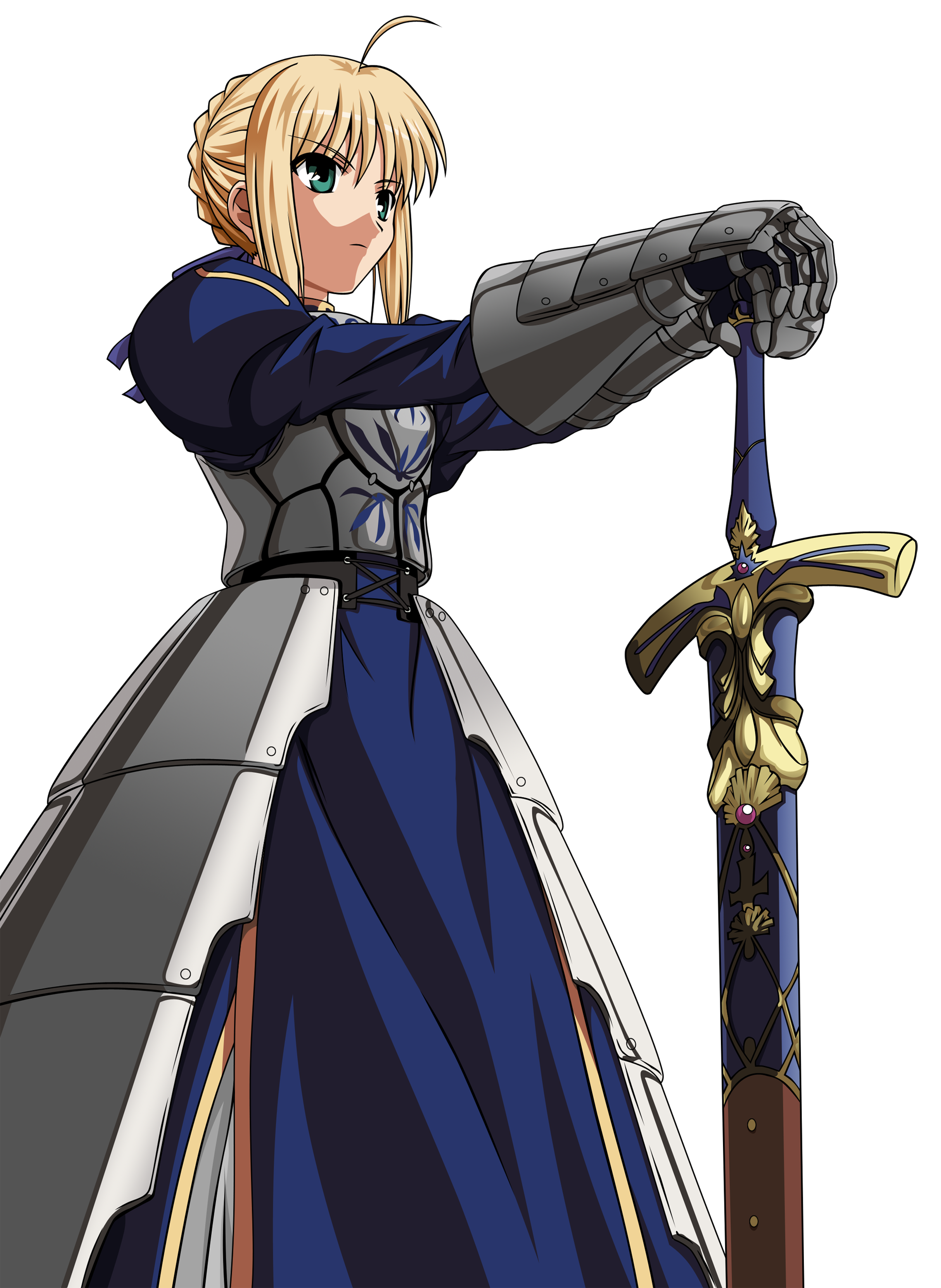 fate/stay night saber armor sword transparent png vector trace ...