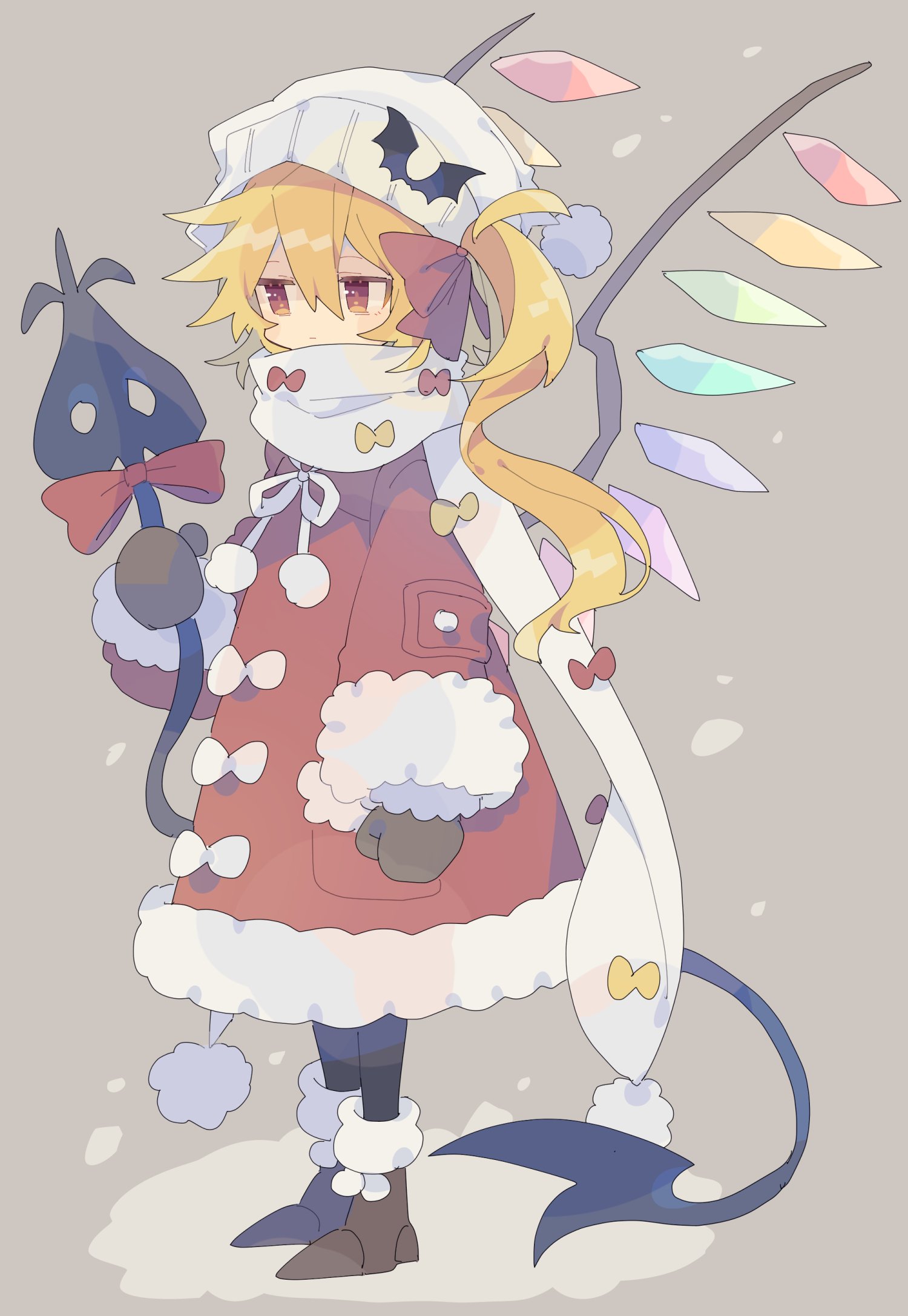 christmas flandre_scarlet niko_rashika tail touhou wings