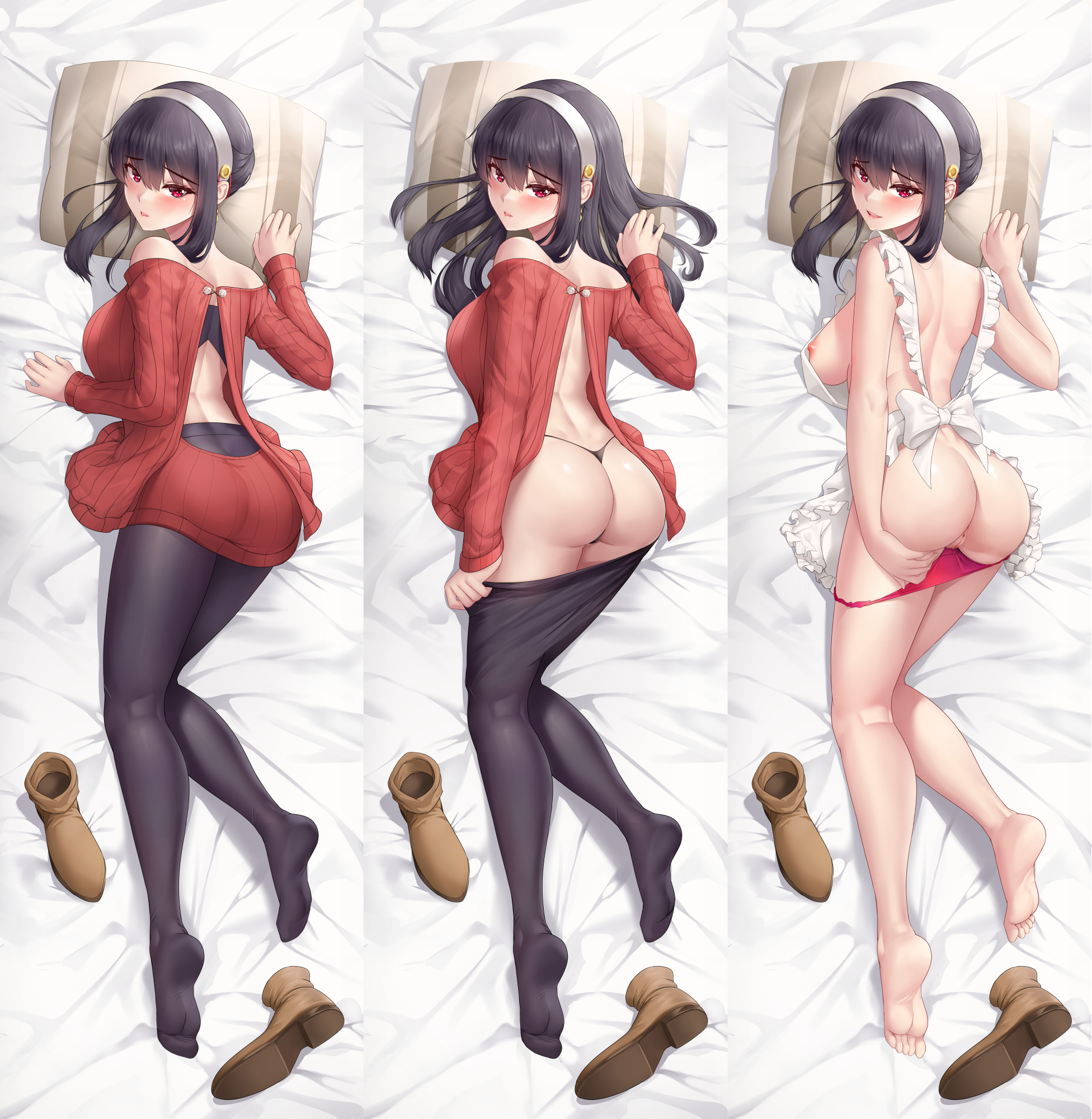 washout008 spy x family yor briar ass dakimakura dress naked apron nipples no bra pantsu panty pull pantyhose pussy skirt lift sweater thong uncensored undressing #1006620 yande.re