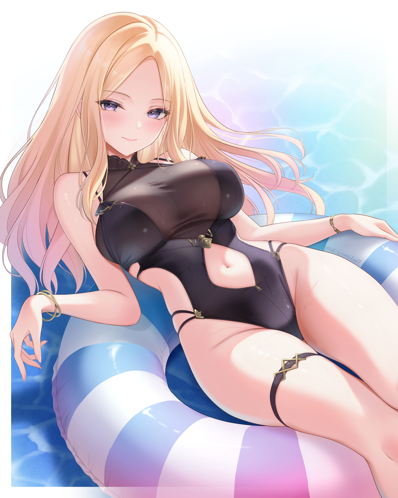 akiei gakuen_idolm@ster garter juuou_sena see_through swimsuits the_idolm@ster
