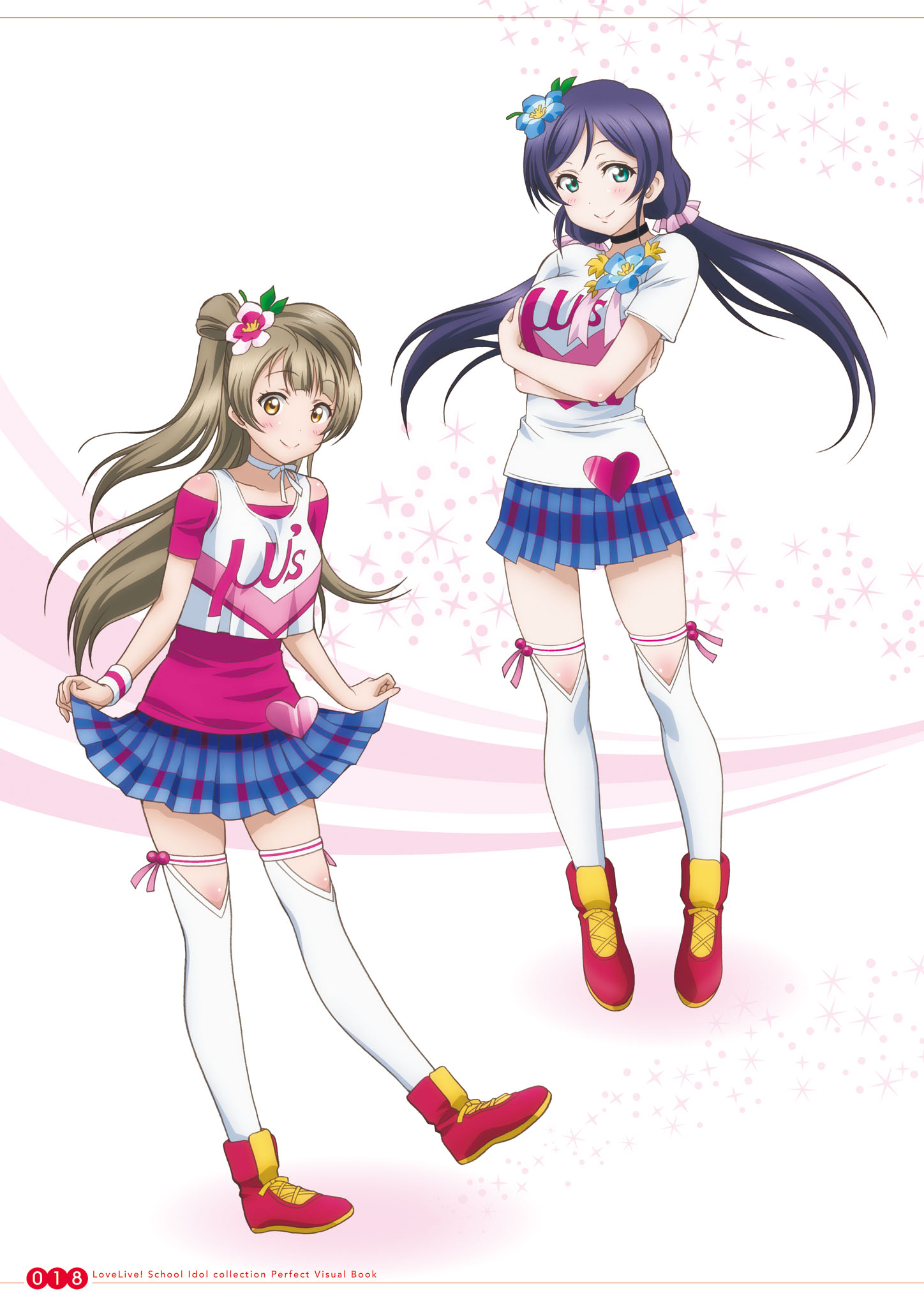 love live! minami kotori toujou nozomi garter tagme thighhighs ...