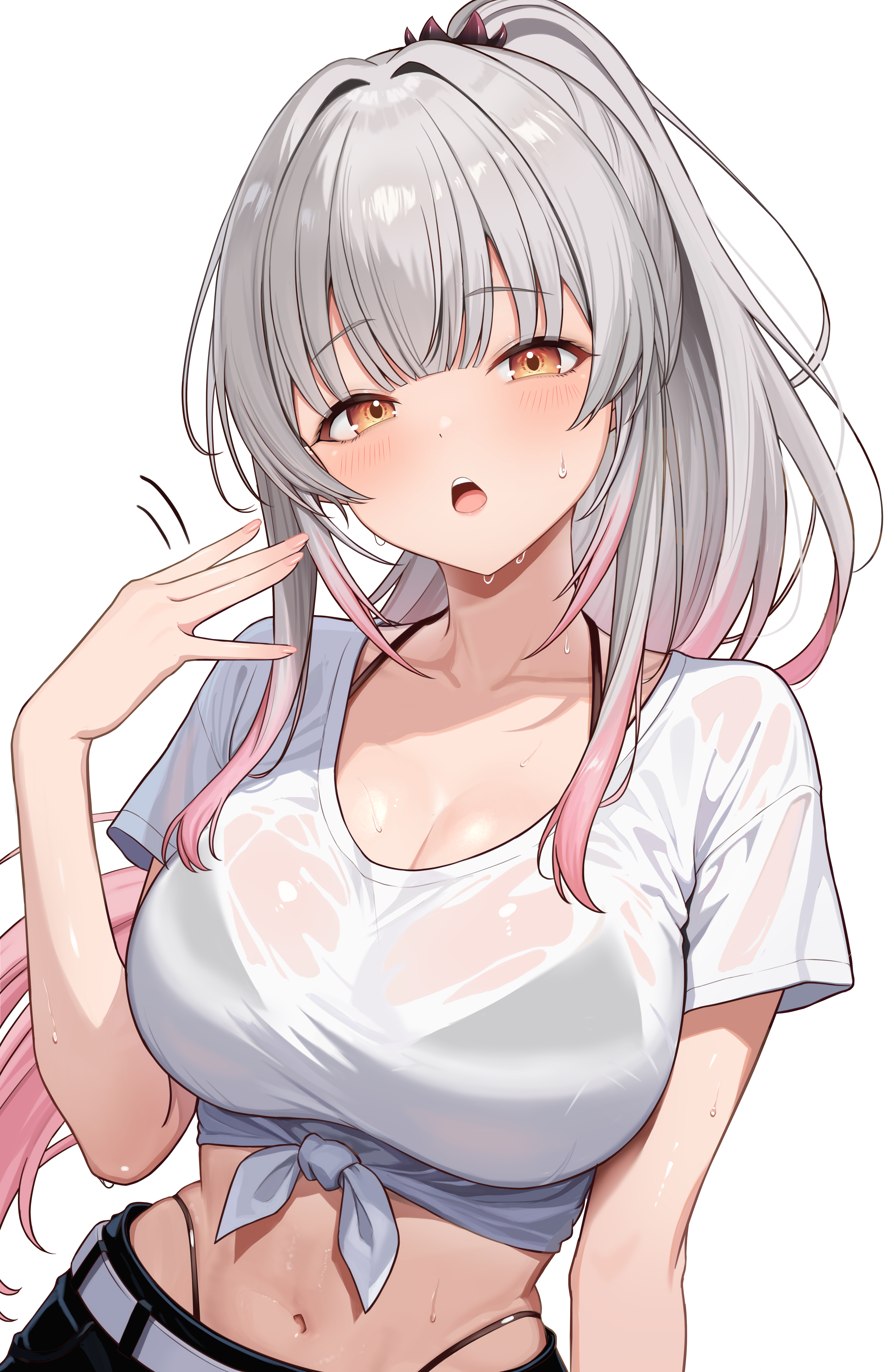 bra daysss honey_strap nanashi_inc. see_through suou_patra transparent_png wet wet_clothes
