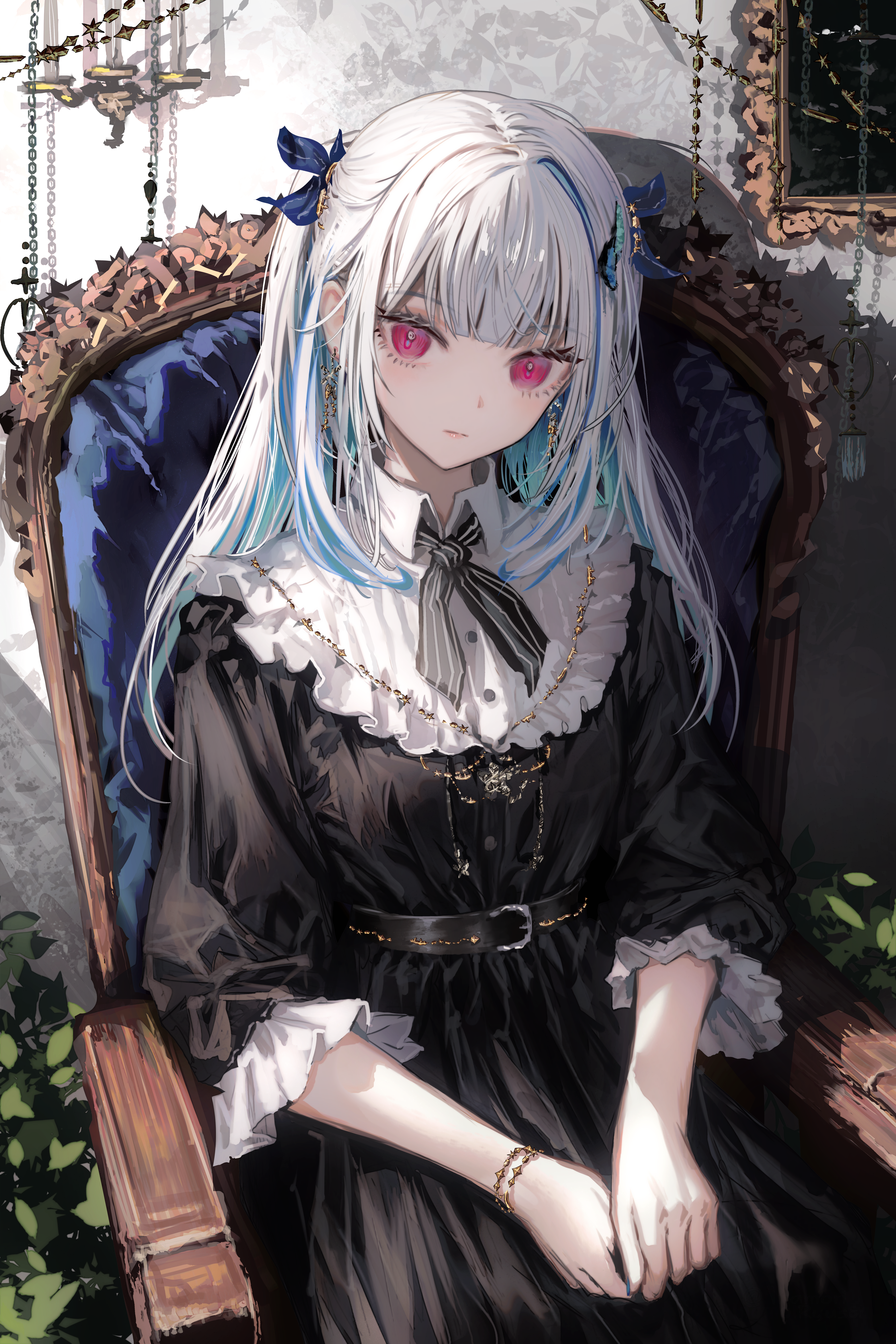 detexted dress inamori_ryuusa lize_helesta lolita_fashion nijisanji