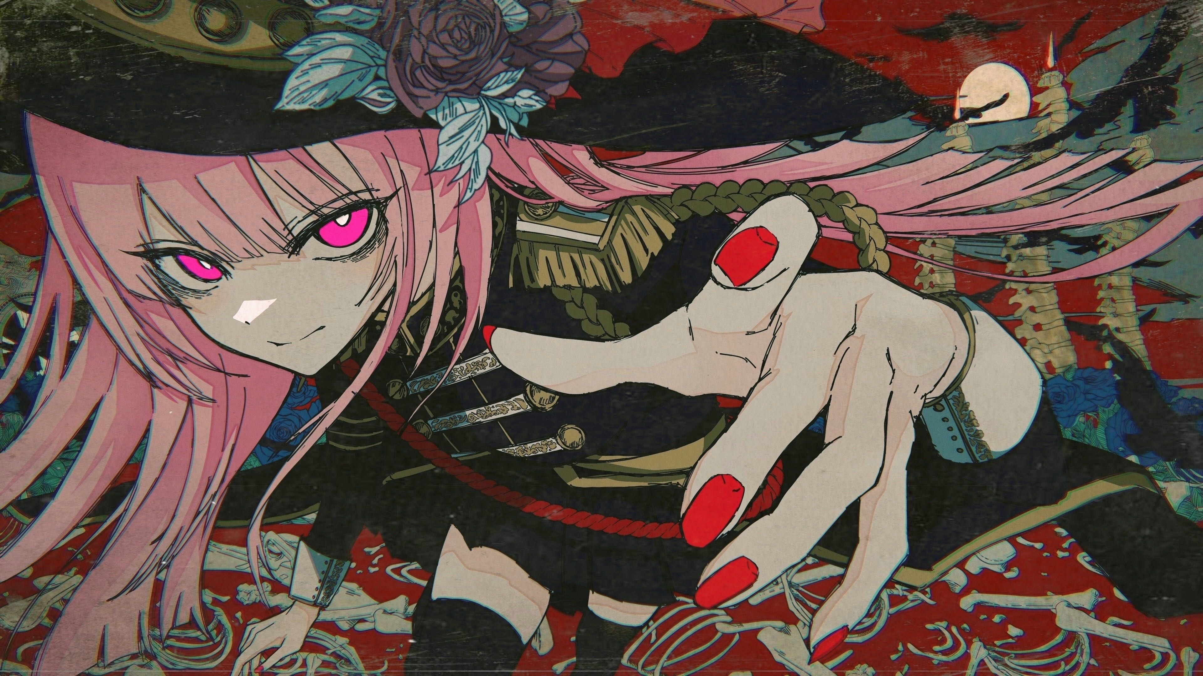 hololive hololive_english mori_calliope thighhighs uniform wallpaper washiya0