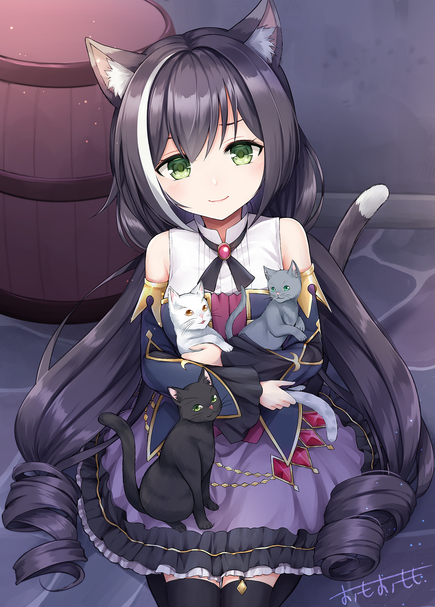 Omoomomo Princess Connect Princess Connect Re Dive Karyl Princess Connect Animal Ears Neko Nekomimi Tail Thighhighs Yande Re