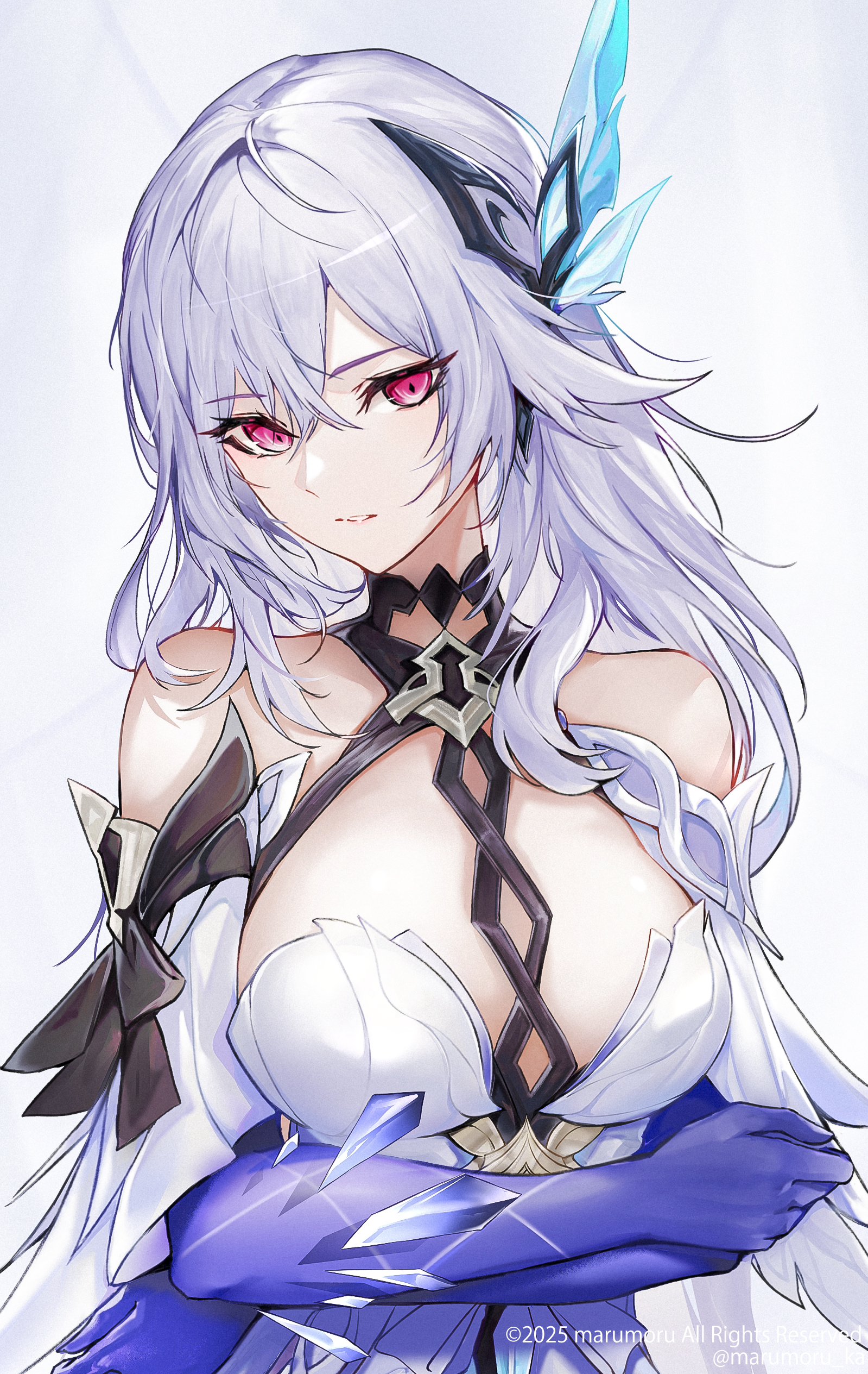 genshin_impact marumoru no_bra skirk