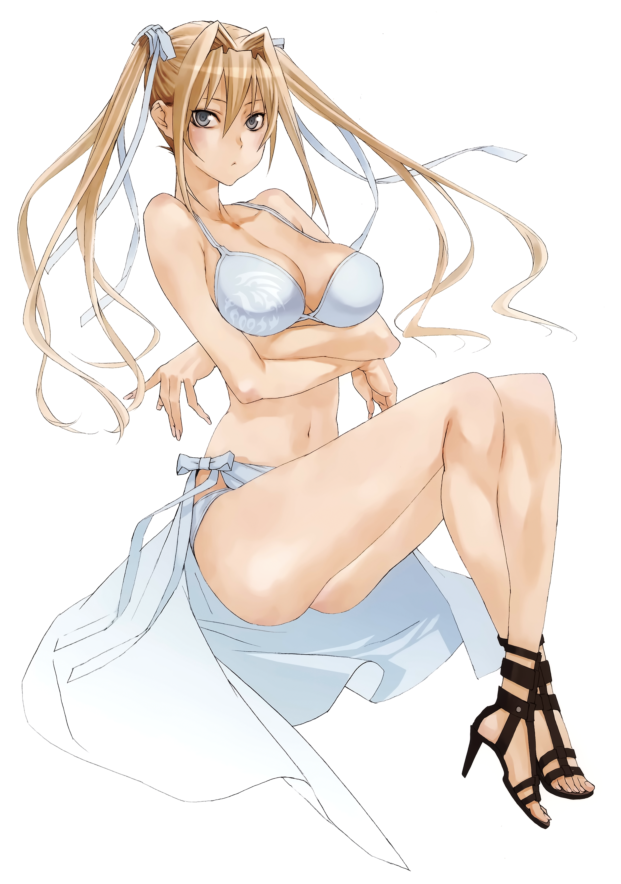 bikini cleavage gokurakuin_sakurako heels sekirei swimsuits thong tsukiumi