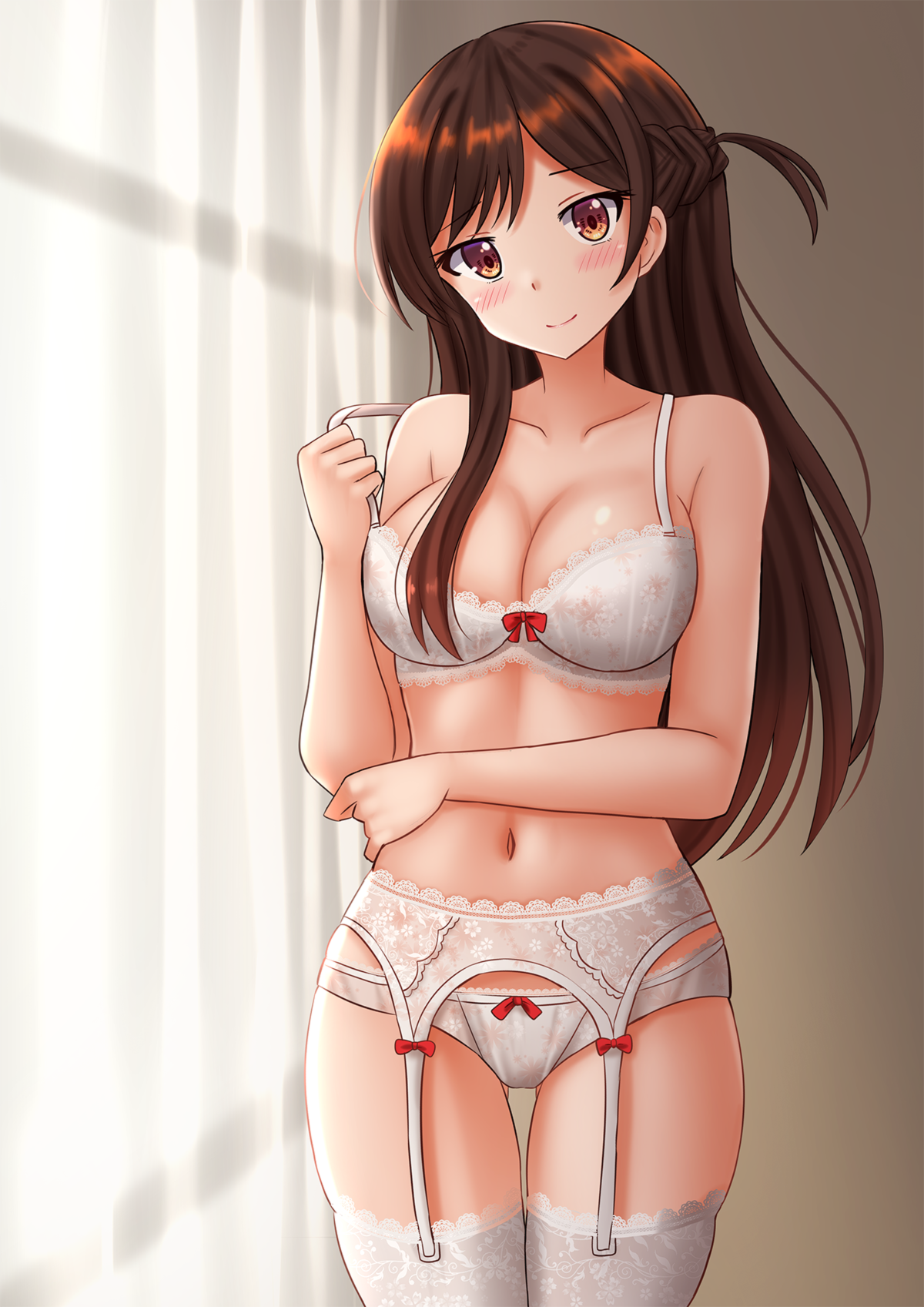 bra garter_belt kanojo_okarishimasu kazenokaze mizuhara_chizuru pantsu stockings thighhighs