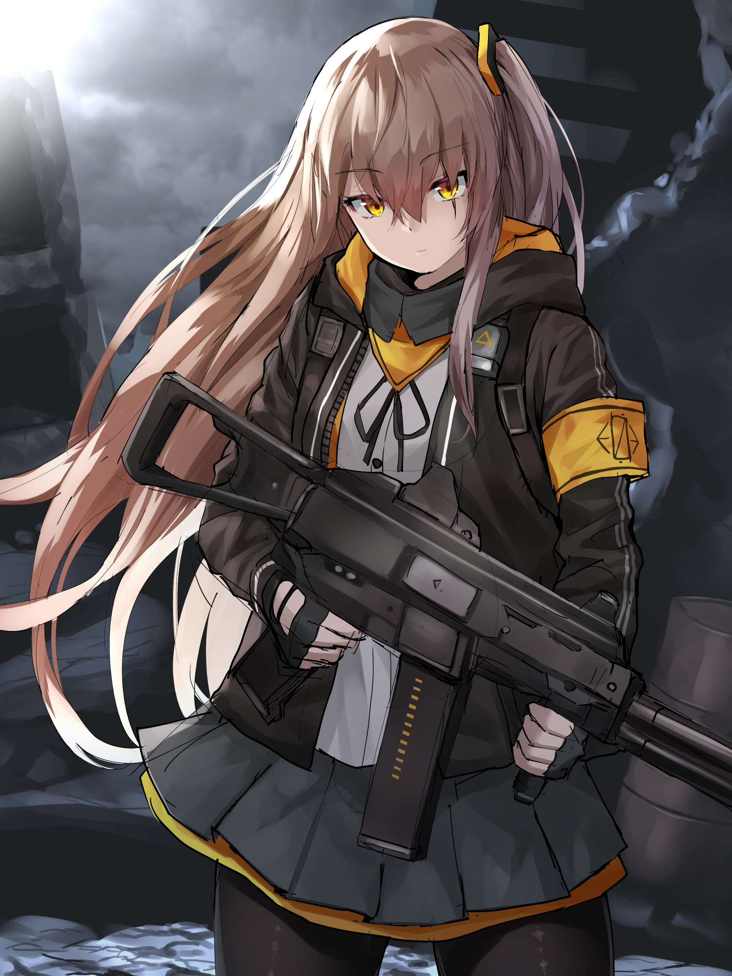 oekakizuki girls frontline ump45 (girls frontline) gun pantyhose ...