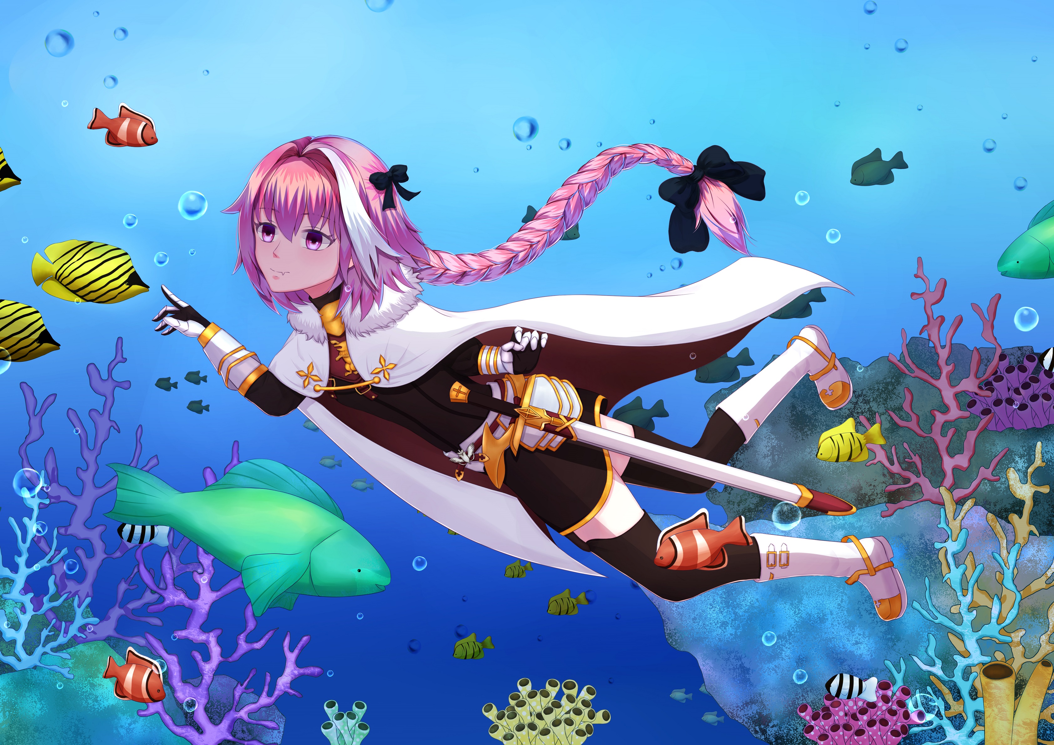 saphire fate/apocrypha fate/stay night astolfo (fate) armor stockings ...