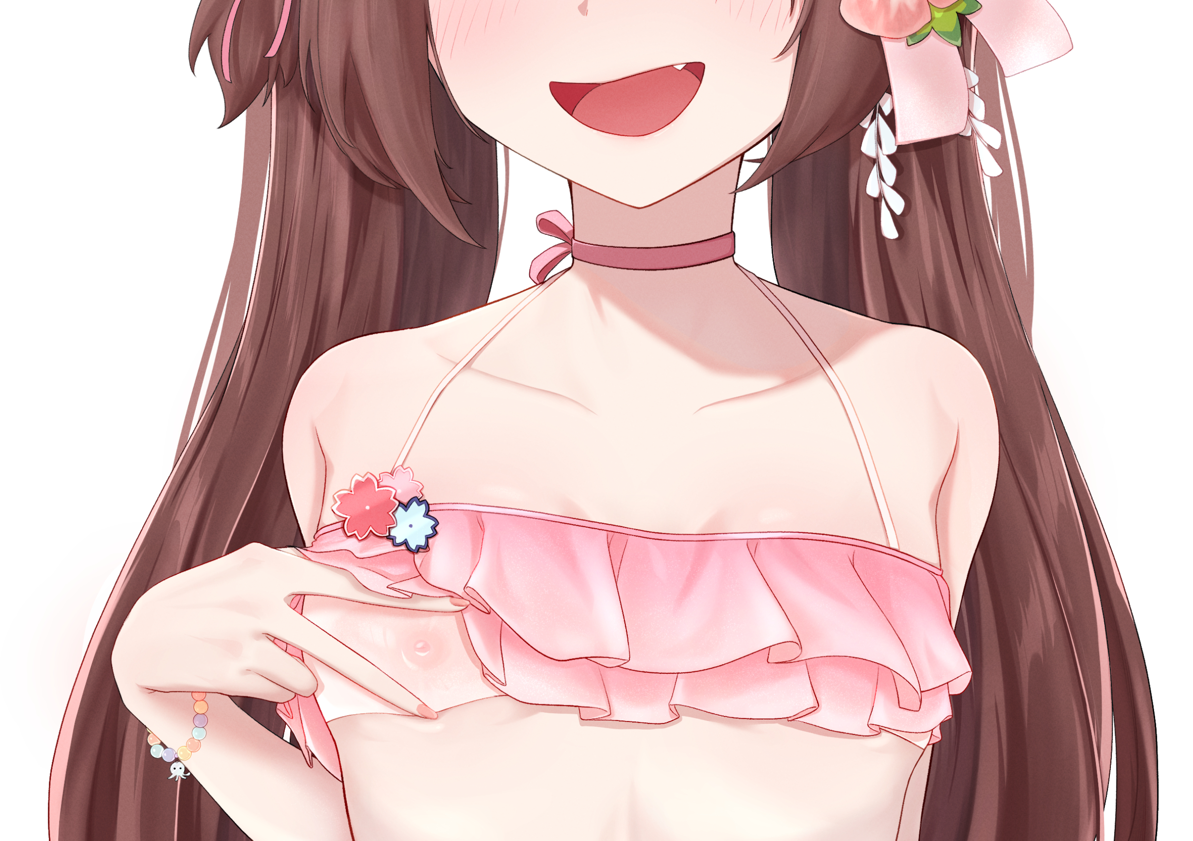 bikini_top blue_archive kawawa_shizuko loli nipples see_through suzusu_k swimsuits