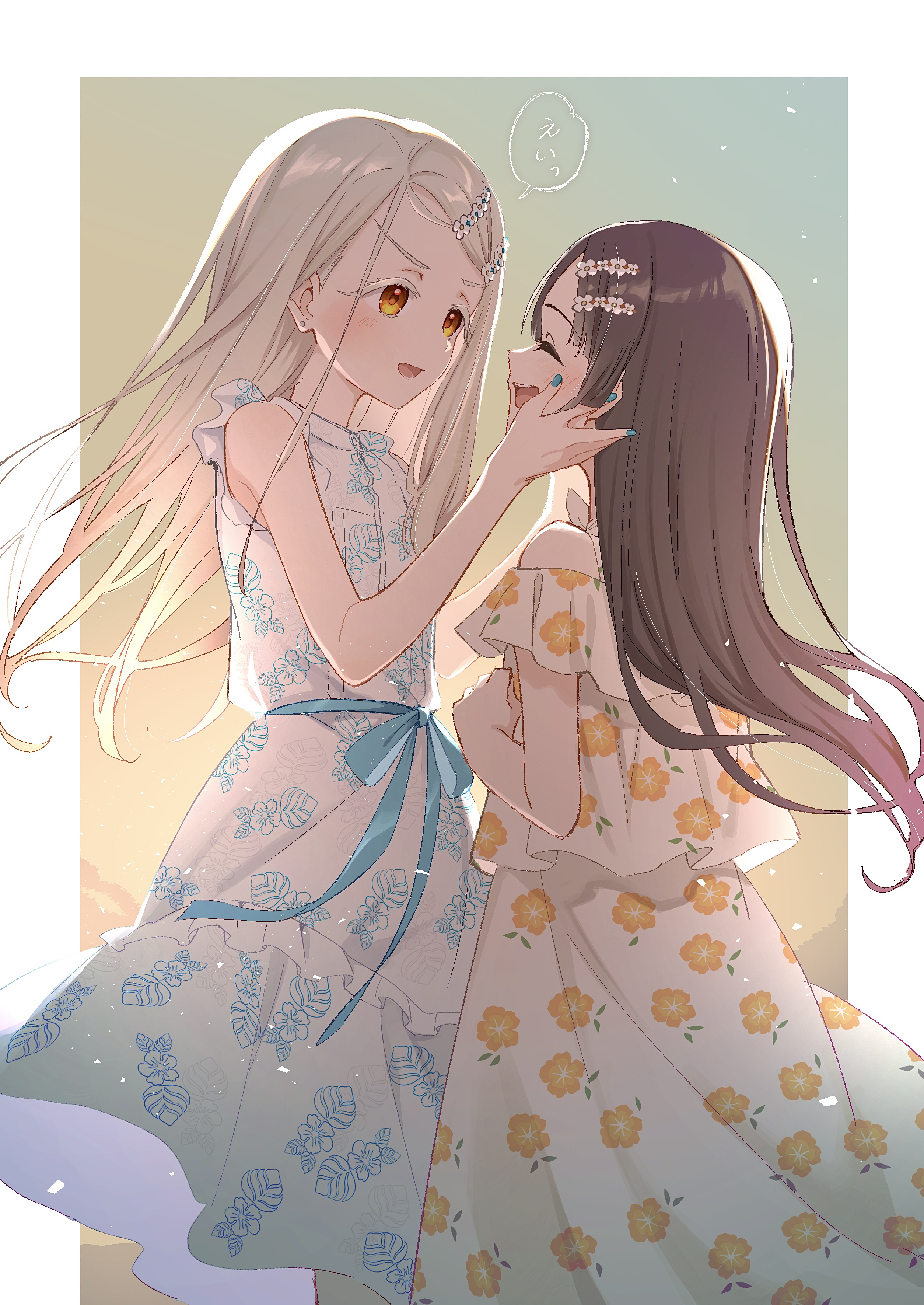 dress gakuen_idolm@ster kuramoto_china shinosawa_hiro summer_dress tamago_sando the_idolm@ster
