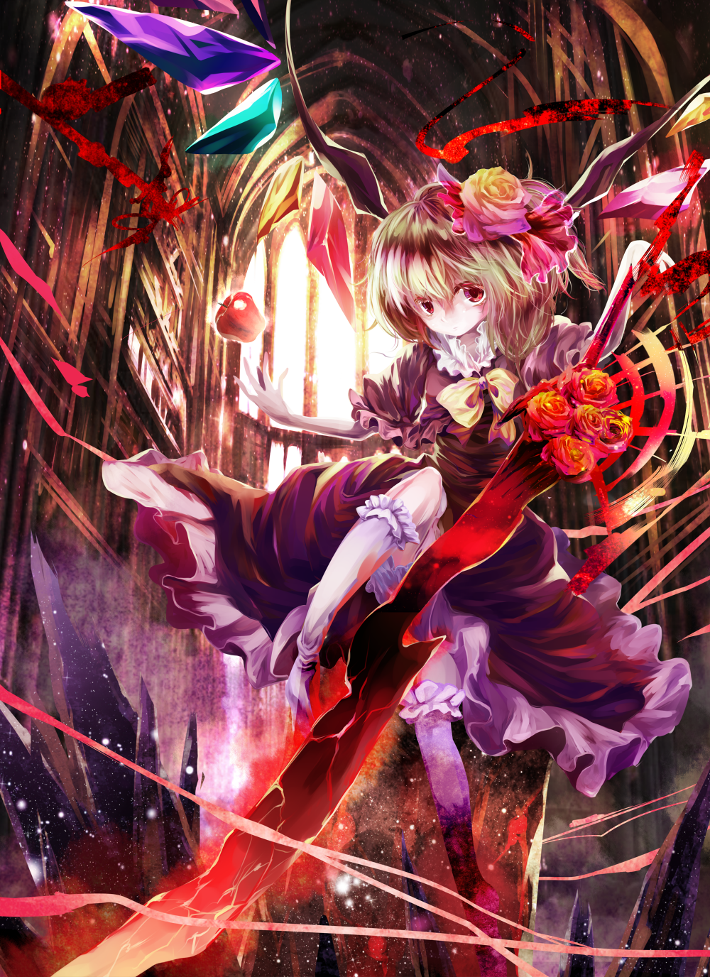 Touhou 6. Фландр Скарлет. Фландр Скарлет Touhou 6. Тоухоу 6.