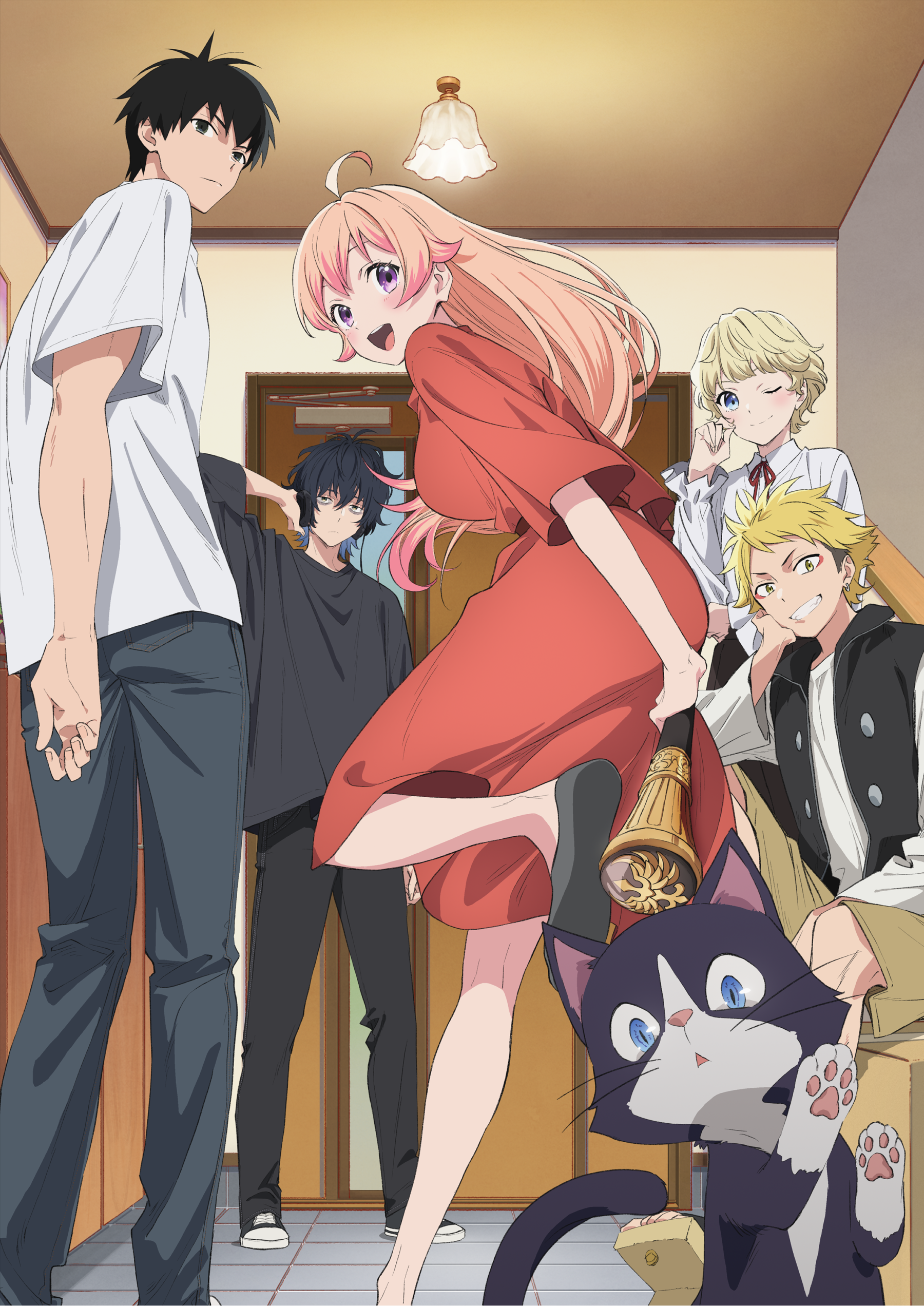 dress kazamatsuri_kanshi kiryuu_miharu magami_keigo neko otogi_morihito tagme wakatsuki_nico weapon witch_watch