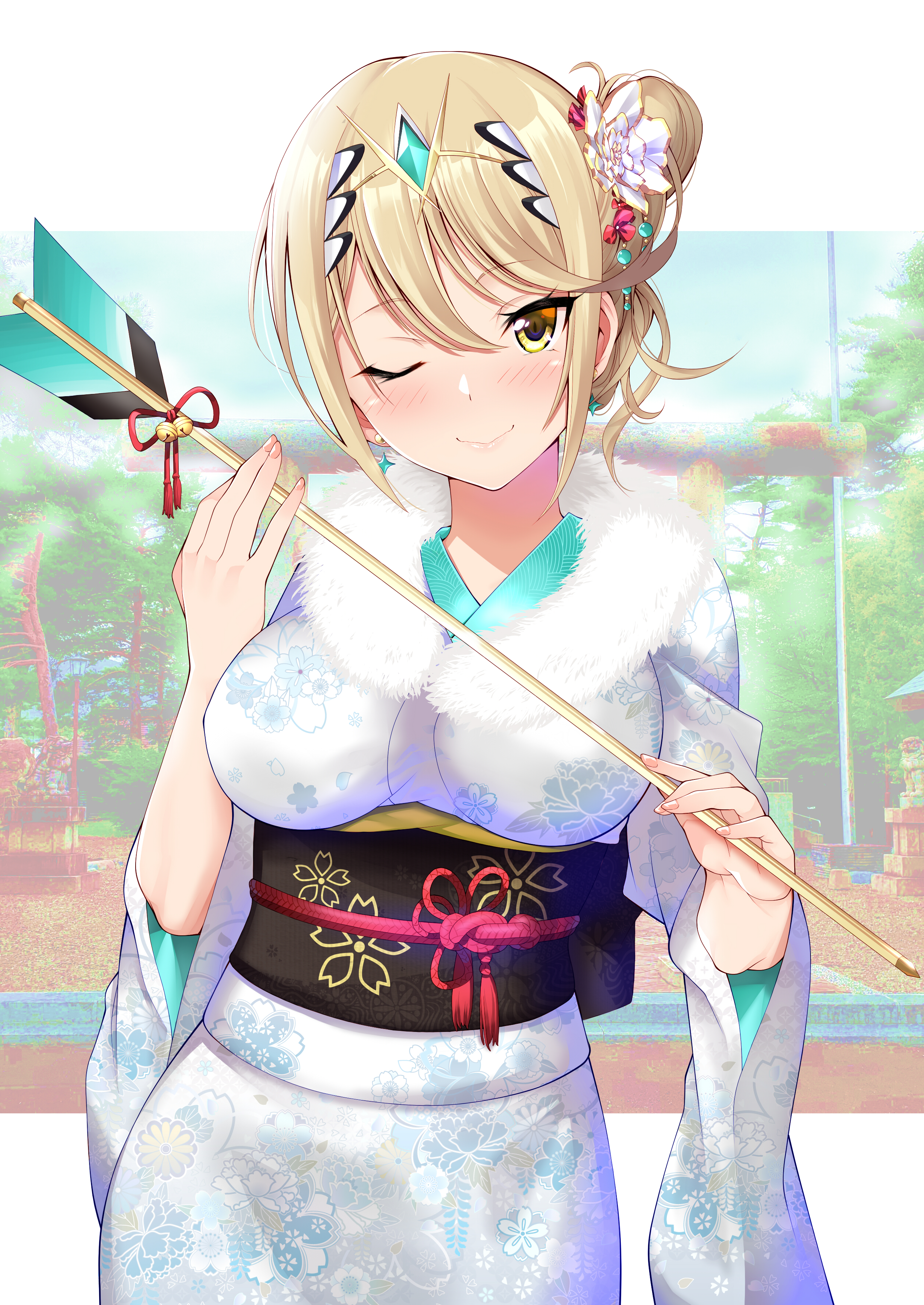 daive hikari_(xenoblade_2) kimono xenoblade_(series) xenoblade_2