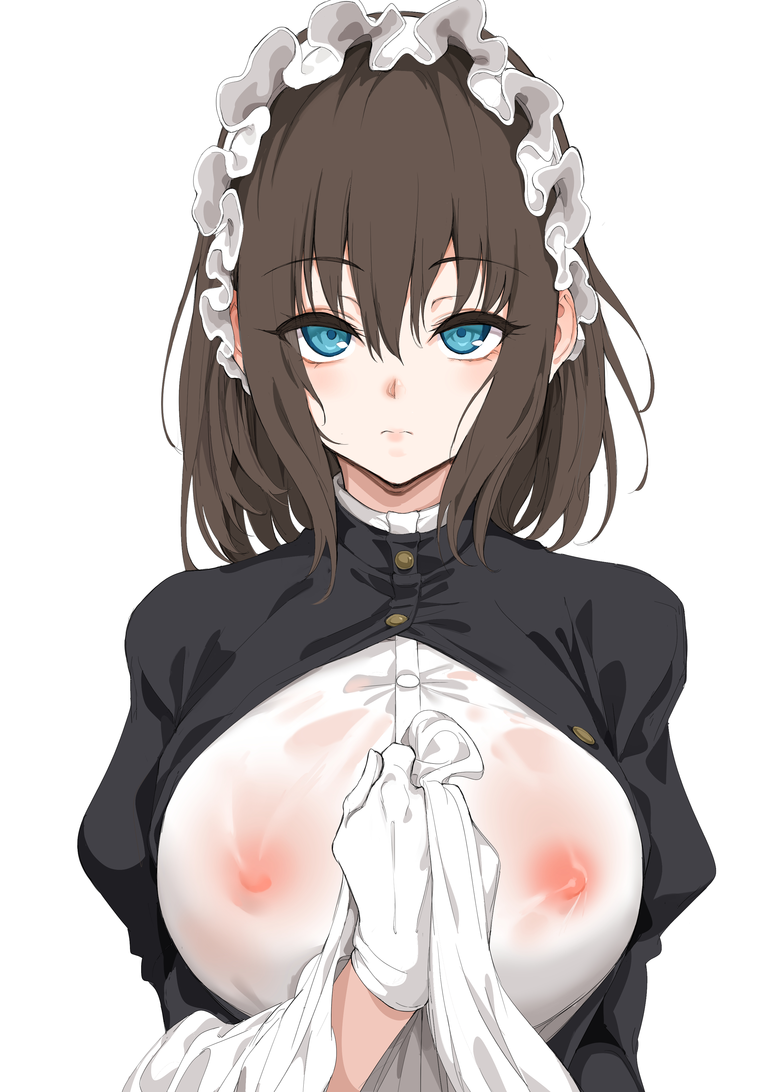 kyokucho maid maid_kyouiku. nipples no_bra rurikawa_tsubaki see_through wet_clothes