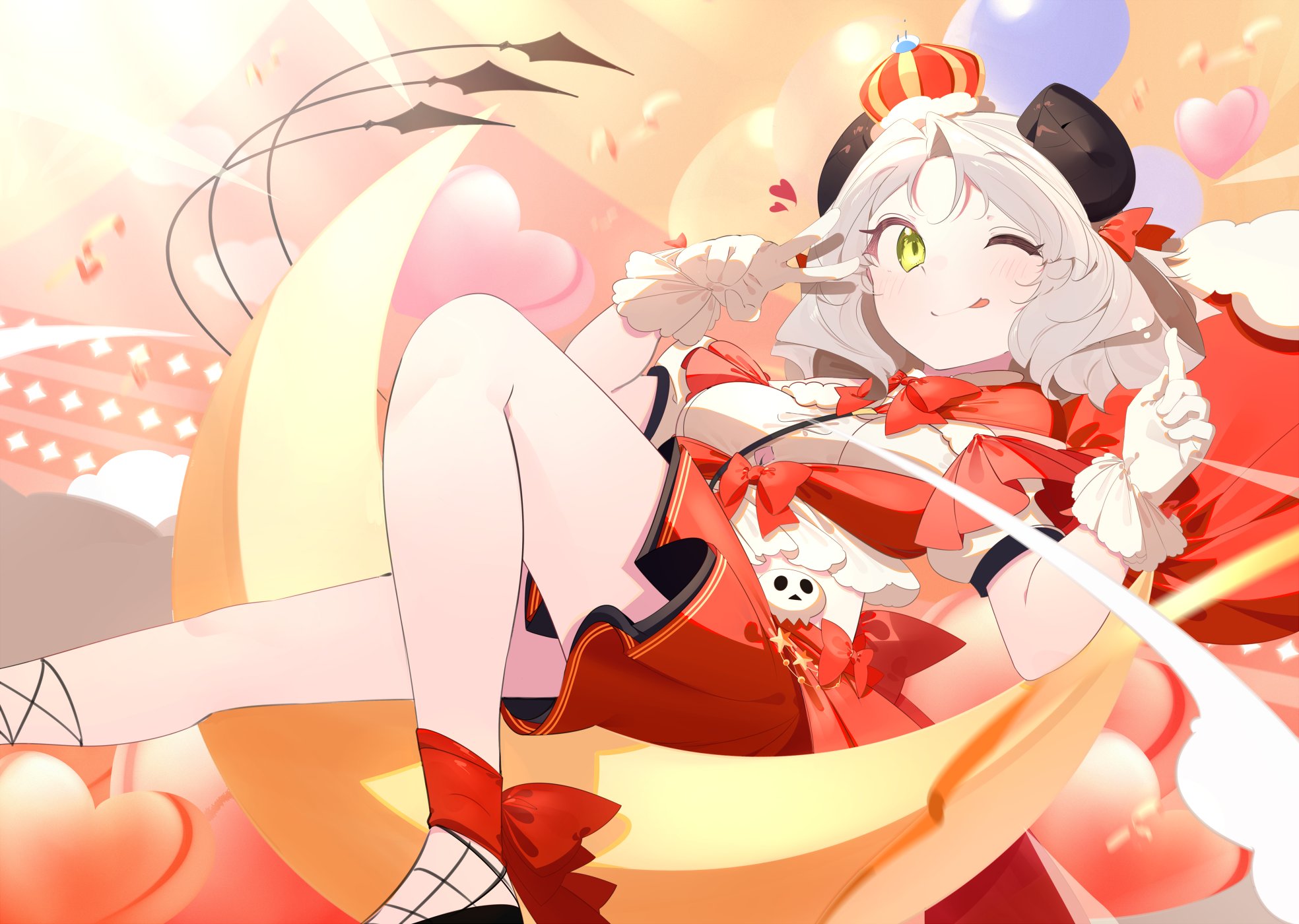 benio_(dontsugel) fishnets horns provat_pecora_allieres skirt_lift slime_taoshite_300-nen_shiranai_uchi_ni_level_max_ni_nattemashita tail