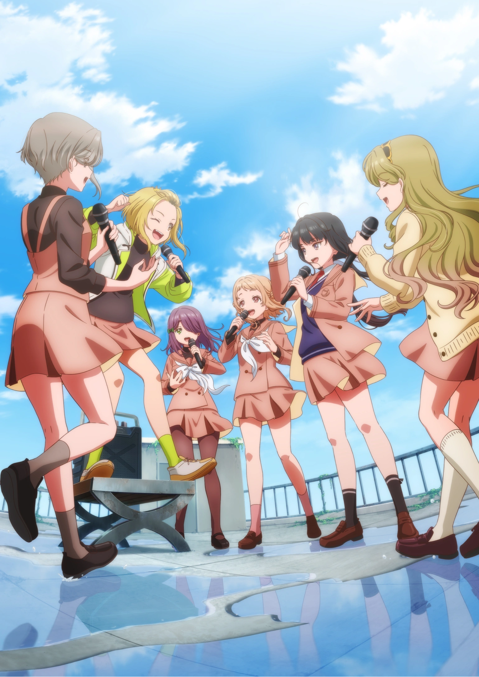 kojou_airi komaki_uta konoe_rei kumai_yako mayumori_musubu miyazaki_uruu pantyhose seifuku sweater tagme utagoe_wa_mille-feuille