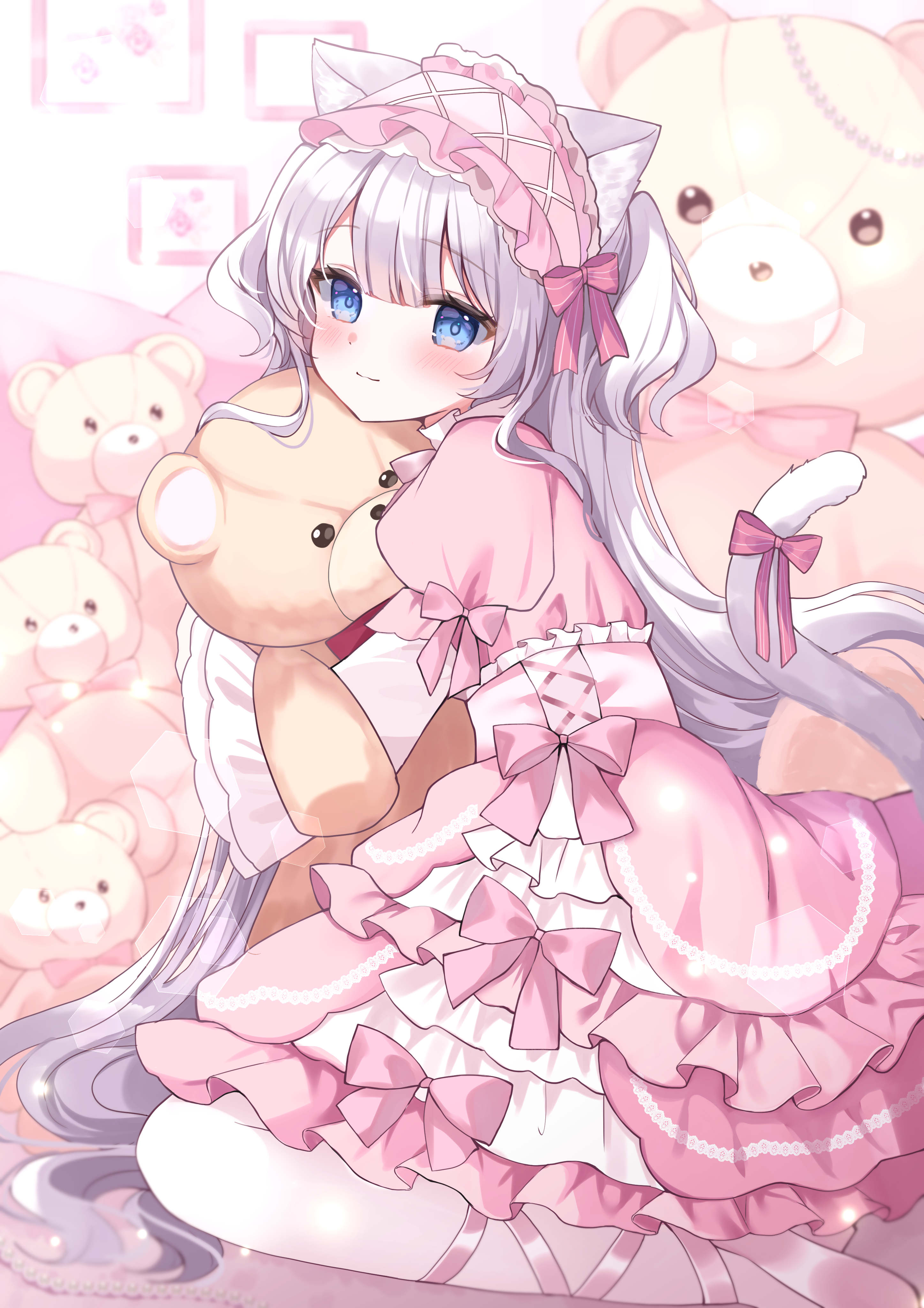 animal_ears dress hamico lolita_fashion nekomimi tail