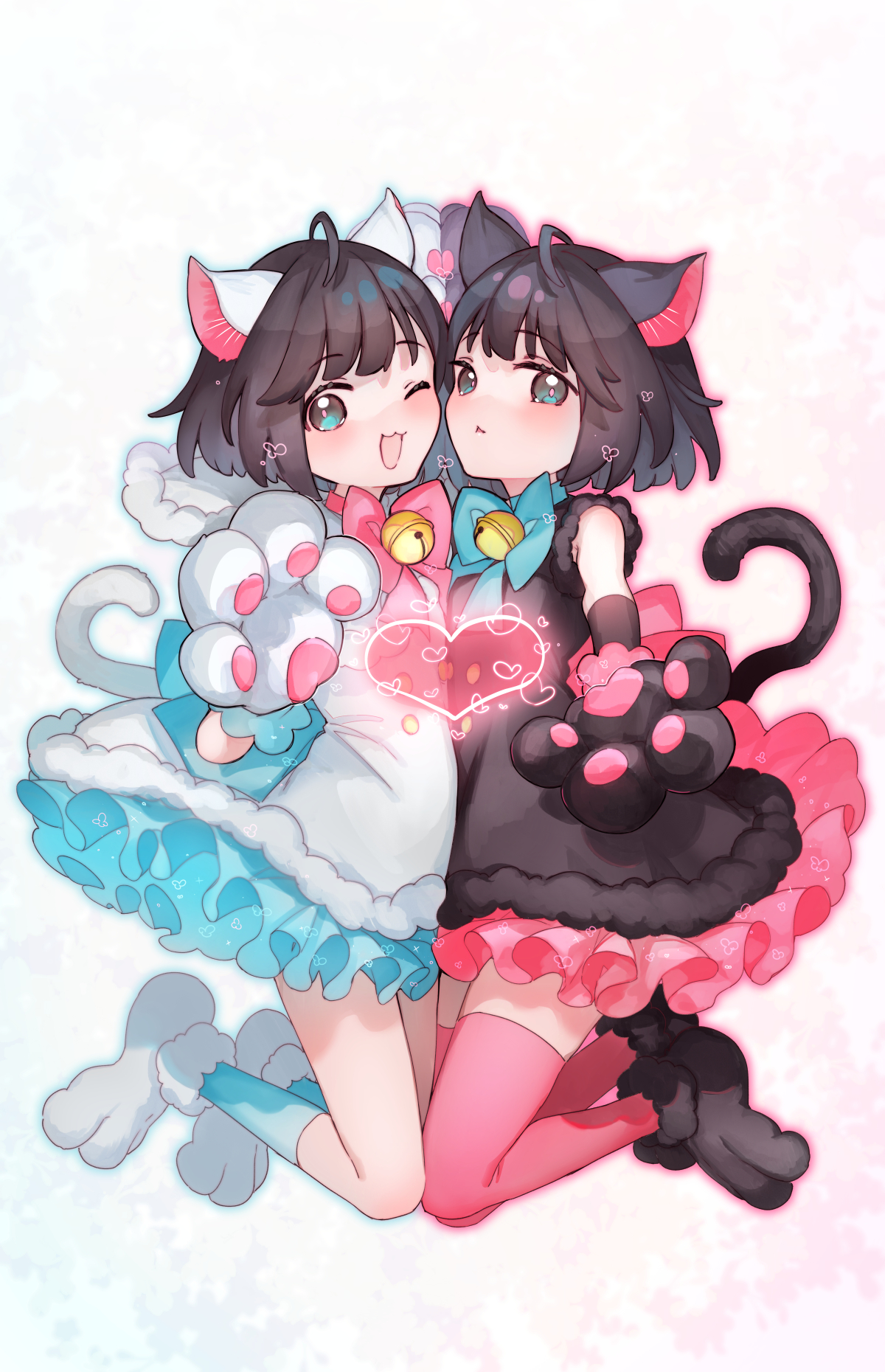 animal_ears dress nekomimi pyon-kti tail thighhighs