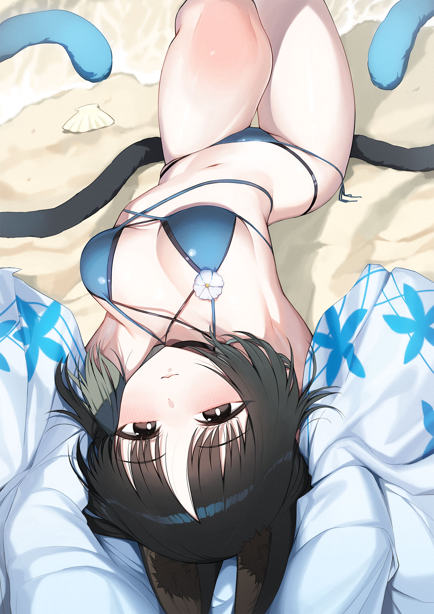 animal_ears bikini blue_archive kiryuu_kikyou nekomimi swimsuits tail wo_chi_xiangjiao_pi